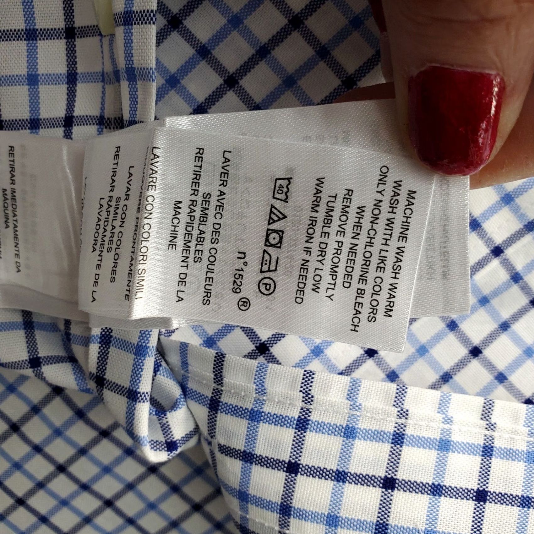 Ralph Lauren Lauren Ralph Lauren Dress Shirt Mens 16.5 Multi Plaid Classic Stretch Non Iron Size 46R - 7 Thumbnail