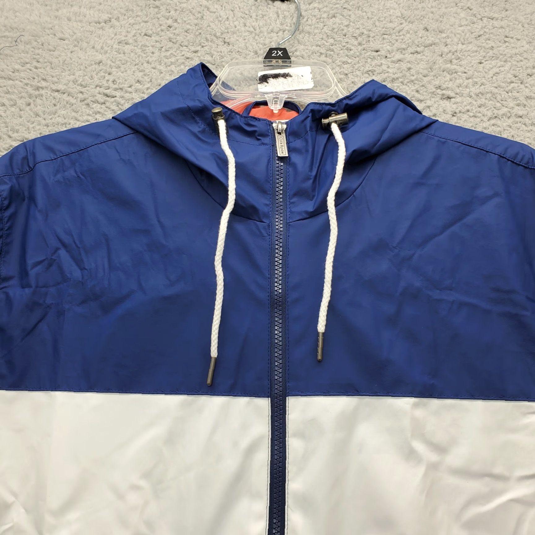 Club Room Club Room Rain Hoodie Mens L Multicolor Colorblock Thermal Lined Zip Hoodie Size US L / EU 52-54 / 3 - 5 Thumbnail