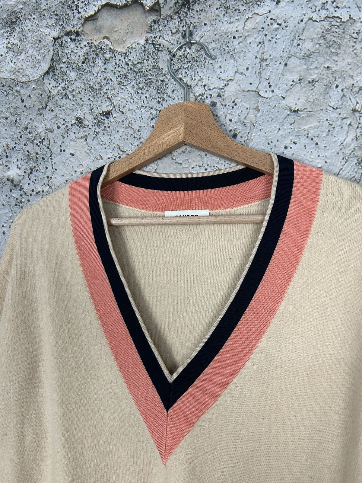 Sandro Sandro Paris Luxury V-neck Sweater Knit Designer Rare Size US M / EU 48-50 / 2 - 3 Thumbnail