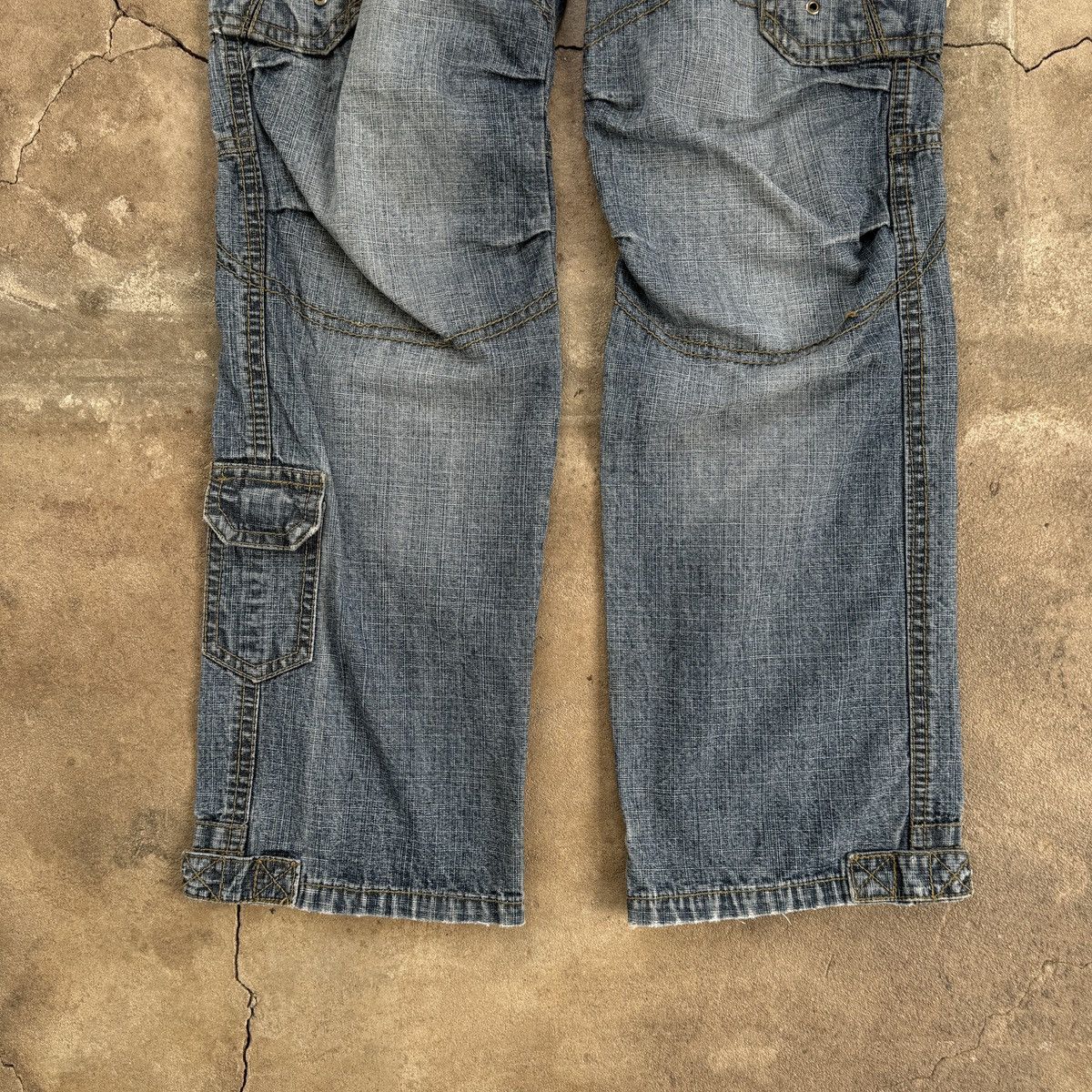 Japanese Brand × Vintage Vintage Y2K Time Zone Cargo Denim Pants Size US 30 / EU 46 - 3 Thumbnail