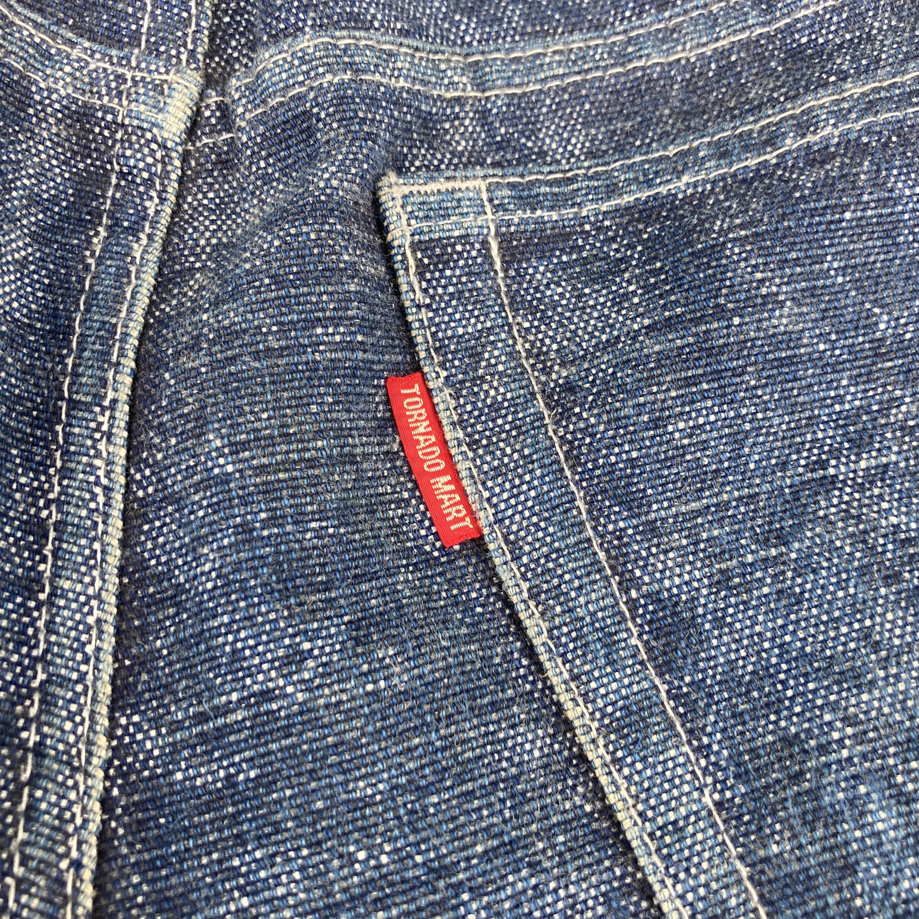 Tornado Mart × Vintage Vtg Tornado Mart Lace-Up Trouser Punk Flared Denim Jeans Size US 31 - 9 Thumbnail