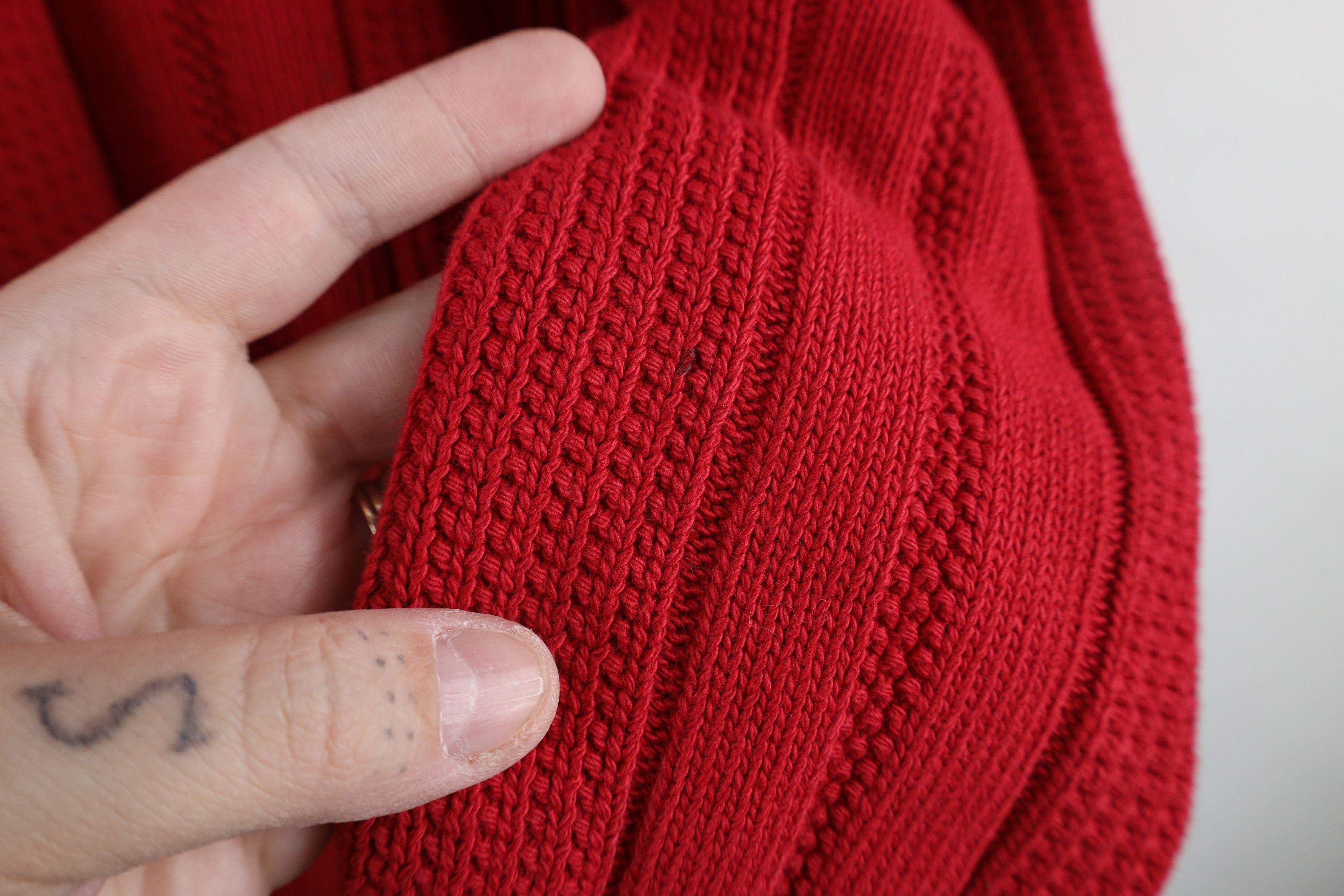 Vintage Vintage 90s Streetwear Framed Cotton Ribbed Knit Sweater Size US L / EU 52-54 / 3 - 7 Thumbnail
