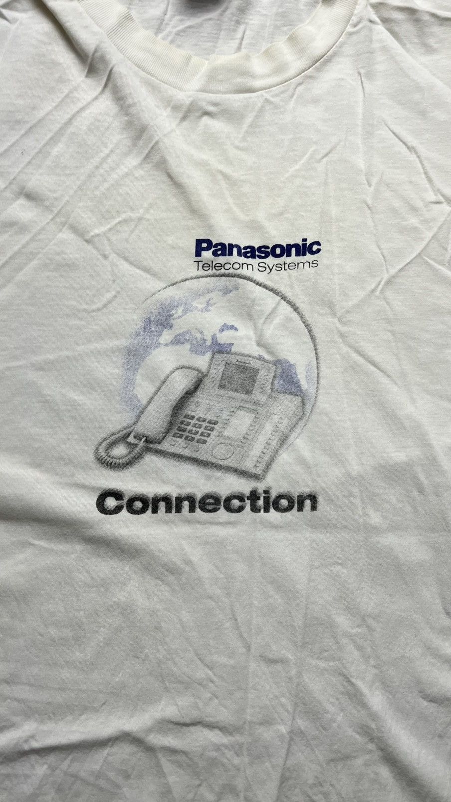 Jerzees VTG 90’s Panasonic connection phone vintage rare t shirt Size US XL / EU 56 / 4 - 3 Thumbnail