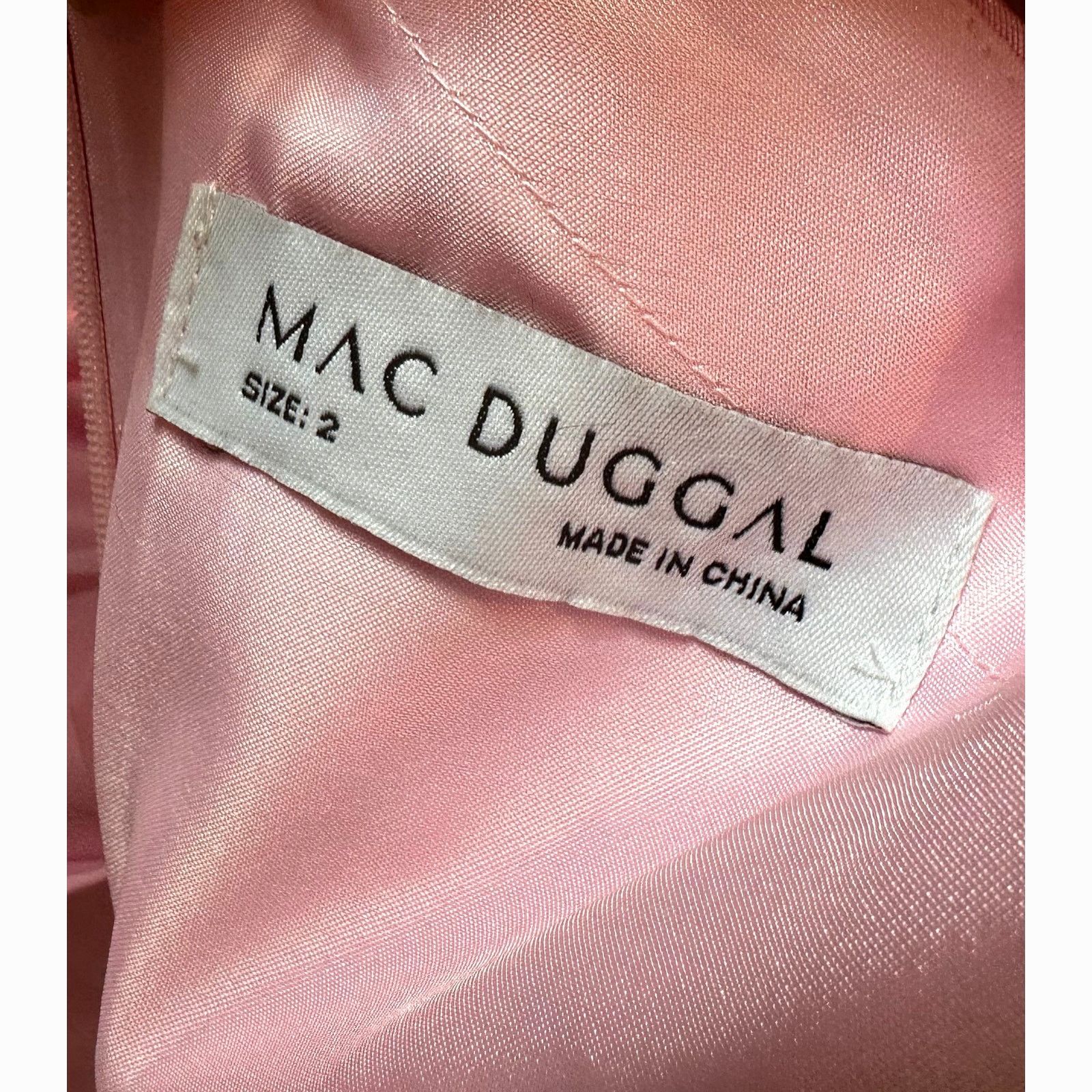 Other Mac Duggal One Shoulder Large Bow Pleated Gown Ice Pink 2 Size XS / US 0-2 / IT 36-38 - 20 Thumbnail