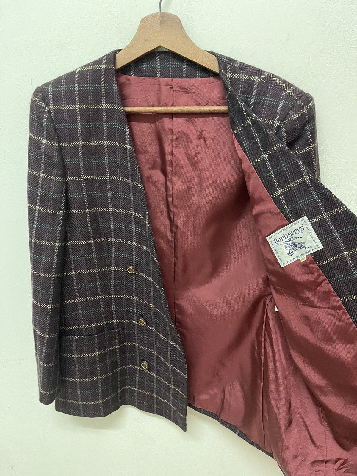 Burberry × Vintage VINTAGE CHECK BURBERRY JACKET COAT Size M / US 6-8 / IT 42-44 - 2 Thumbnail