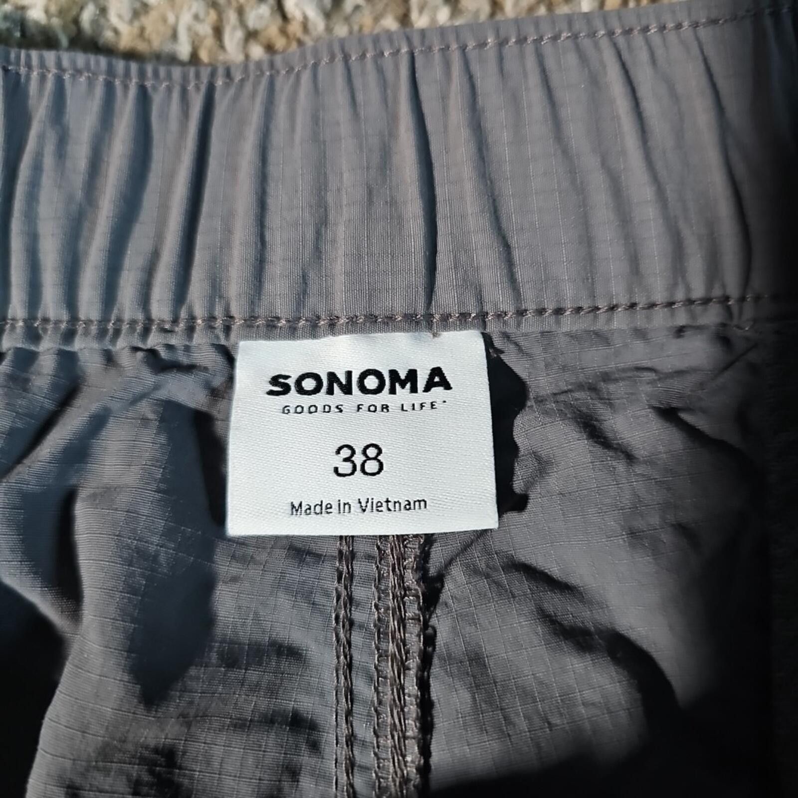 Sonoma Sonoma Sz 38 Belted Gray Cargo Shorts Size US 38 / EU 54 - 4 Thumbnail