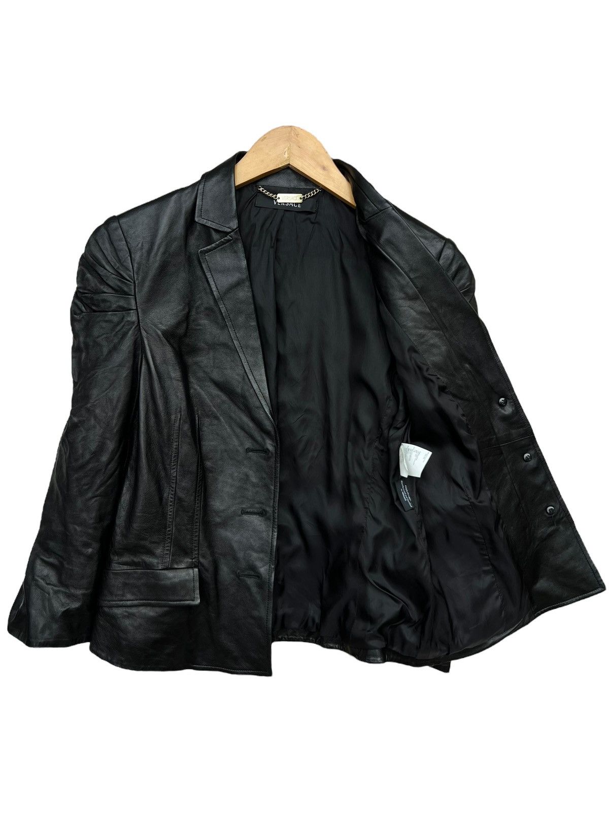 Versace × Versace Jeans Couture Versace Leather Jacket Size S / US 4 / IT 40 - 3 Thumbnail