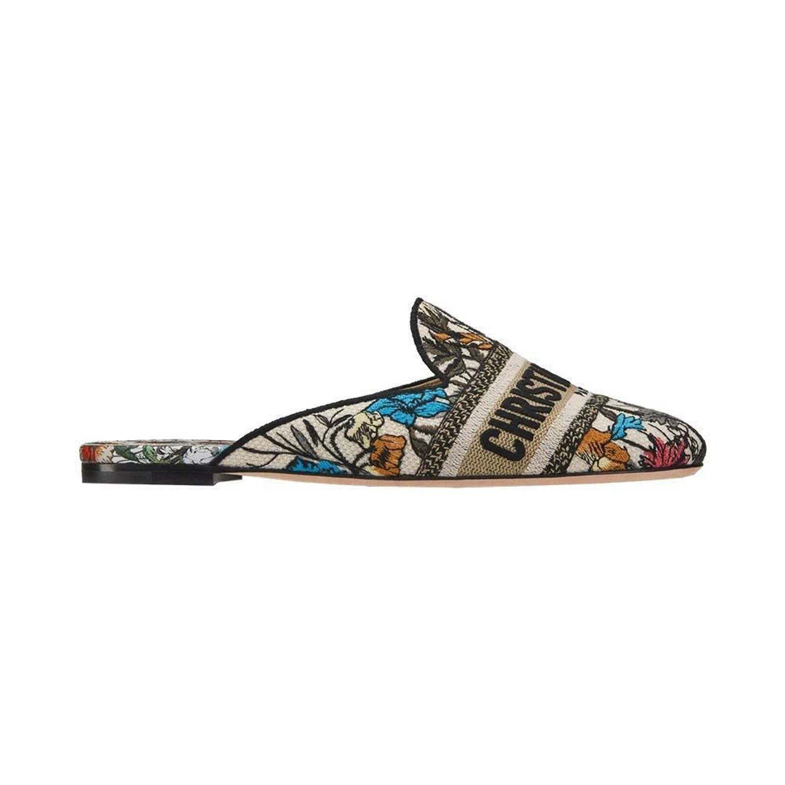 Dior Off Mule Mille Fleurs Backless Slide Ballerina Flat 36 Size US 6 / IT 36 - 1 Thumbnail