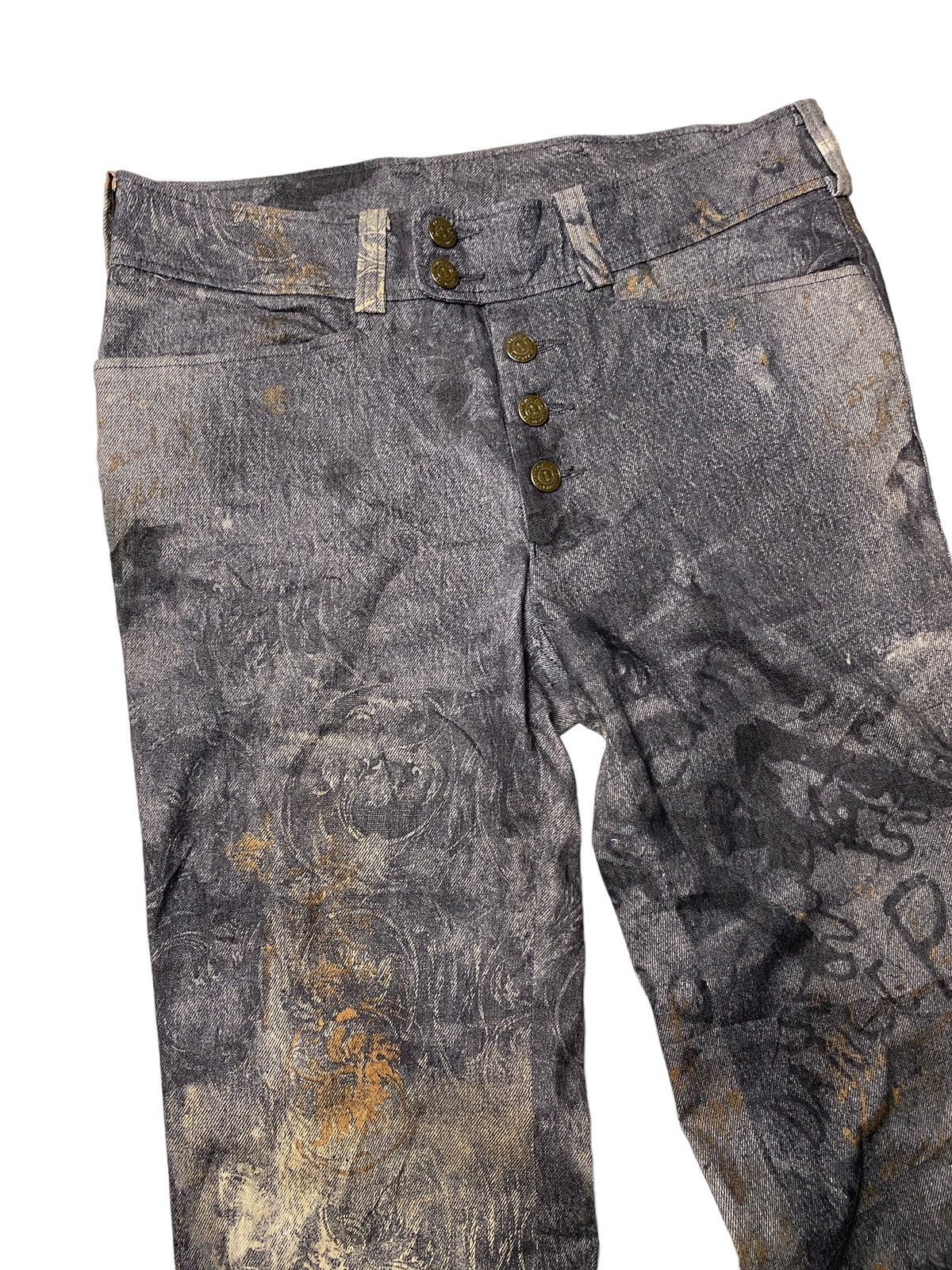 If Six Was Nine 2000's Tornado Mart Flared Tribal Pants Size US 29 - 3 Thumbnail