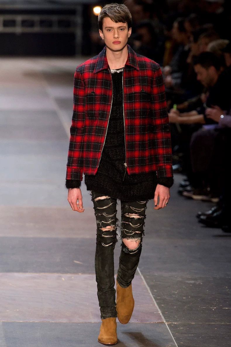 Saint Laurent Paris Saint Laurent Paris 13fw Black Warrior Feather Pattern Swea Size US S / EU 44-46 / 1 - 6 Thumbnail