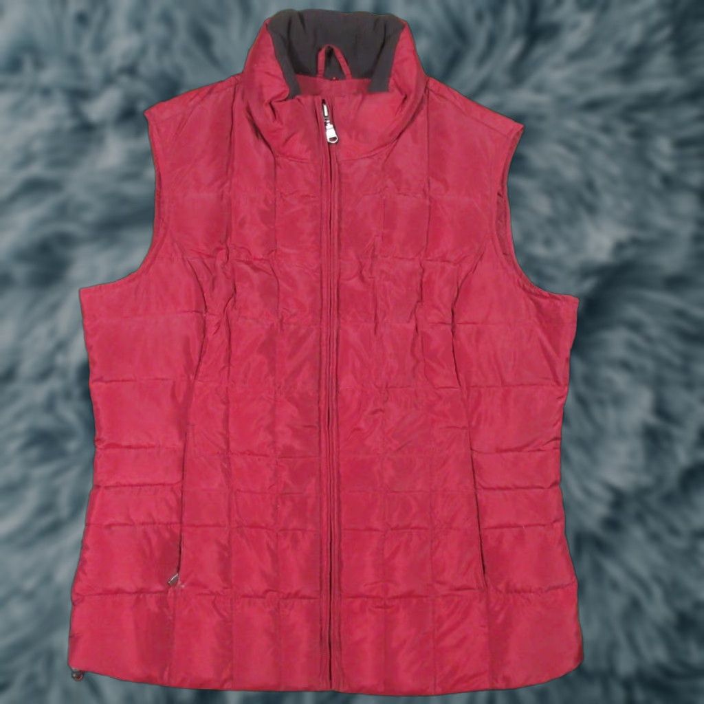 Eddie Bauer Eddie Bauer Premium Goose Down Puffer Vest Women's S Zip Pockets Maroon Red Size S / US 4 / IT 40 - 1 Thumbnail