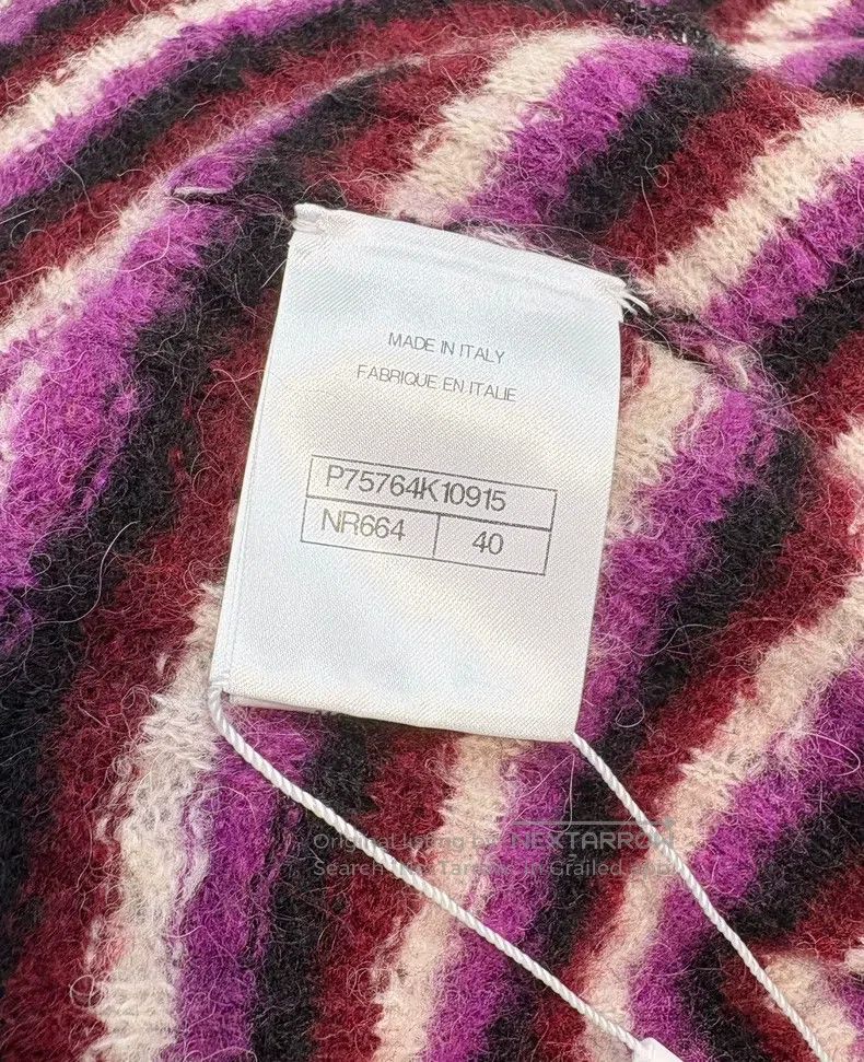 Chanel Chanel 23B Autumn and Winter Preview Series Purple Striped Size S / US 4 / IT 40 - 9 Thumbnail