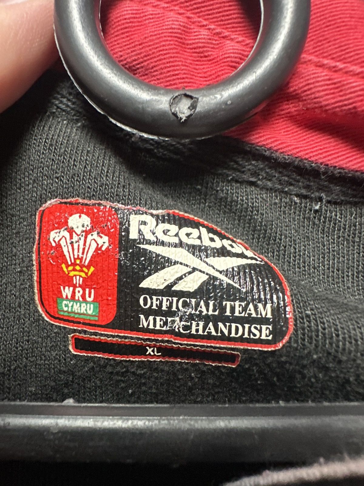 Reebok Vintage wales Rugby jersey rare black size XL logo Size US XL / EU 56 / 4 - 6 Thumbnail