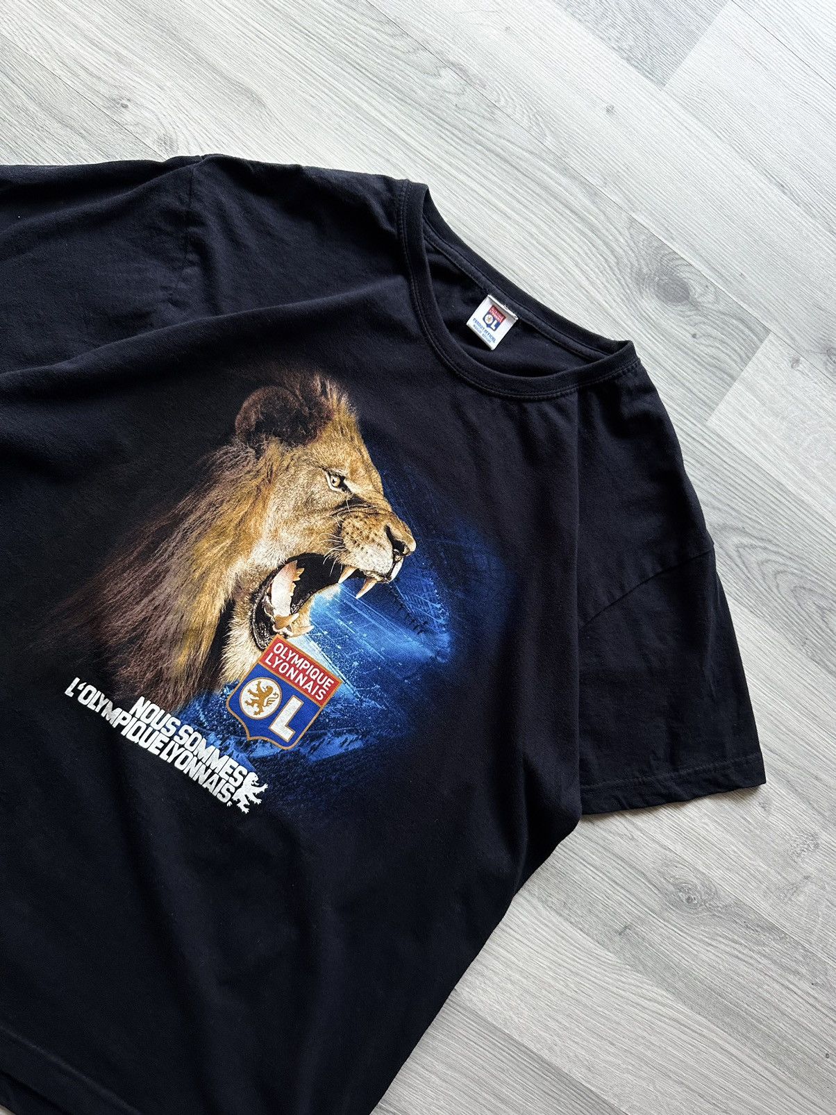 Vintage Oversize T-shirt FC Olympique Lyonnais Size US XXL / EU 58 / 5 - 2 Thumbnail