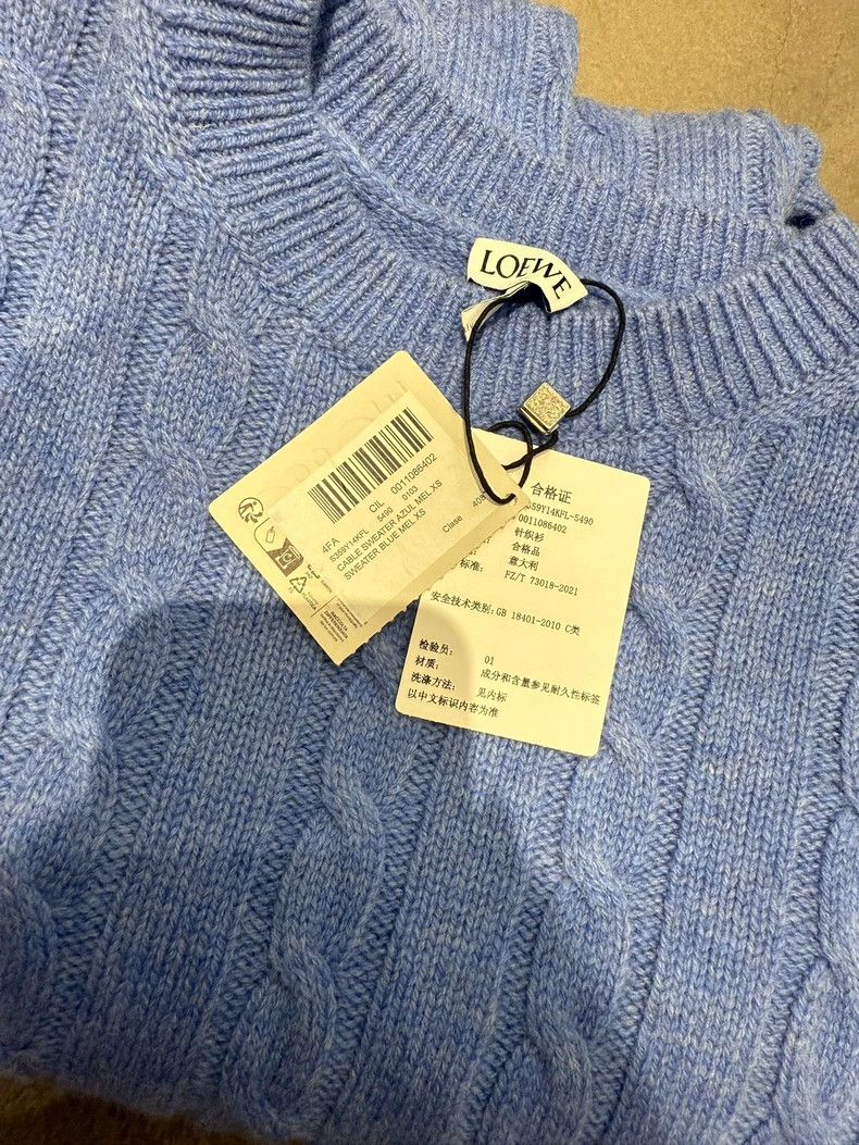 Loewe LOEWE Blue jacquard knit sweater Size XS / US 0-2 / IT 36-38 - 4 Thumbnail