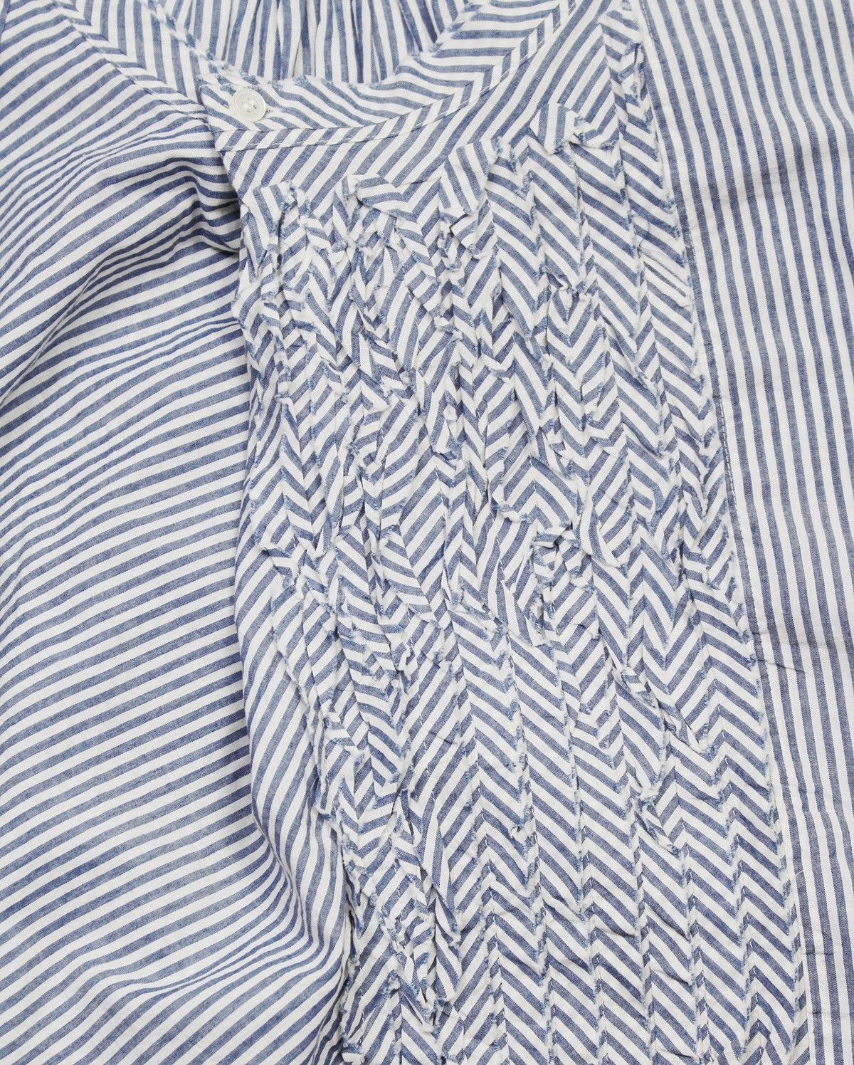 Zucca SS2013 ZUCCA STRIPED COTTON SHIRT WITH FRONT SHIRRING DETAIL Size M / US 6-8 / IT 42-44 - 9 Thumbnail
