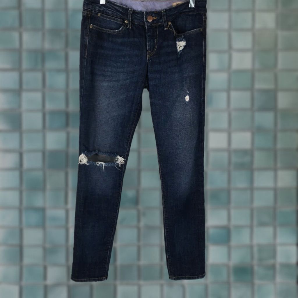 Gap Gap Jeans Womens Size 27/4 Blue Casual Distressed Skinny Denim Size 27" / US 4 / IT 40 - 1 Thumbnail