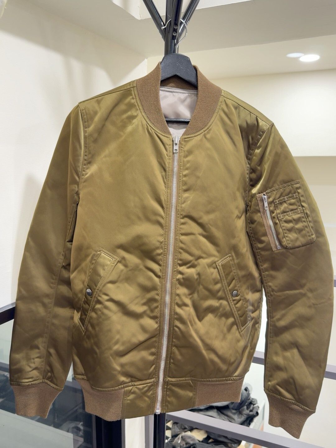 Rick Owens Drkshdw Rick Owens DRKSHDW Green Flight Jacket Size US M / EU 48-50 / 2 - 1 Thumbnail