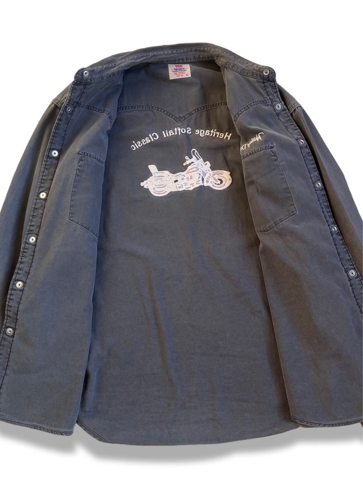 Levi's Vintage Clothing Levis Harley Davidson Shirt Size US XL / EU 56 / 4 - 2 Thumbnail