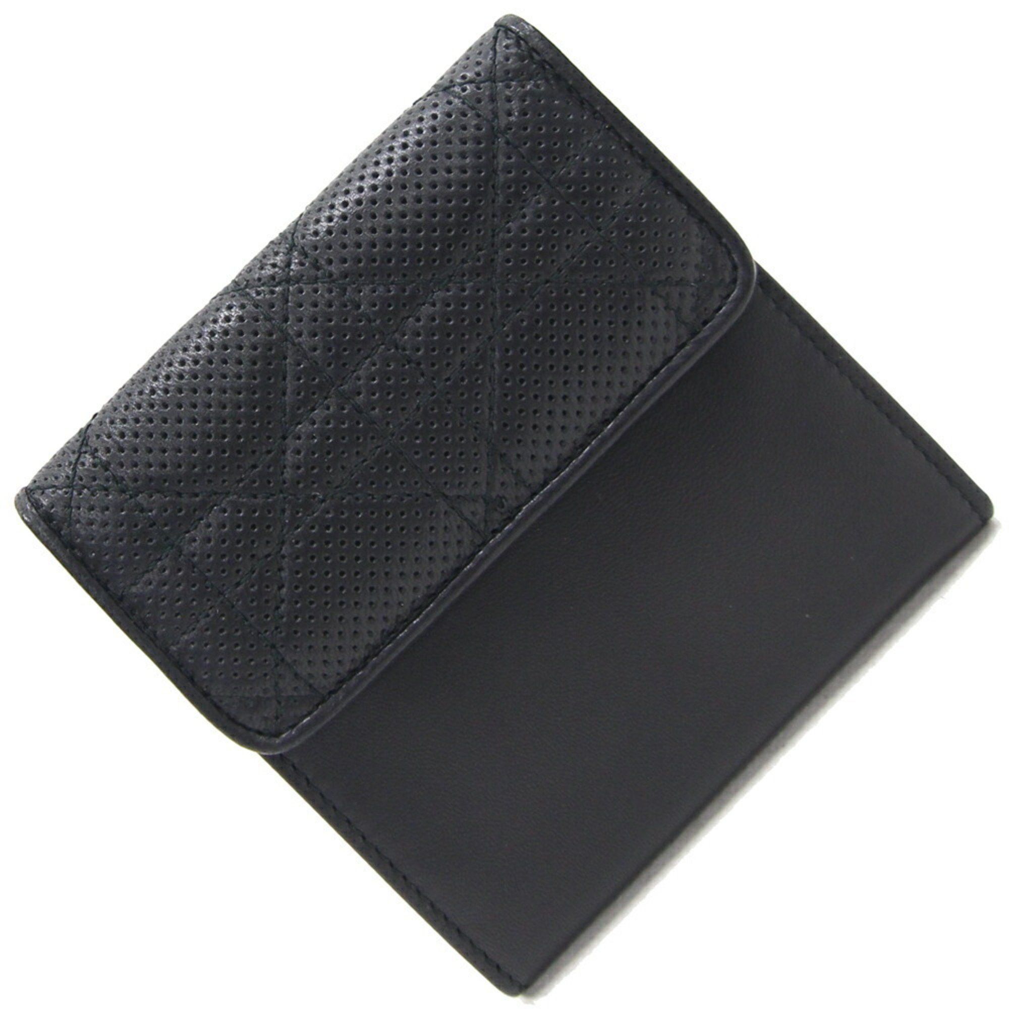 image of Christian Dior Dior Trifold Wallet Cannage Black Leather Compact Ladies Christian, Women's