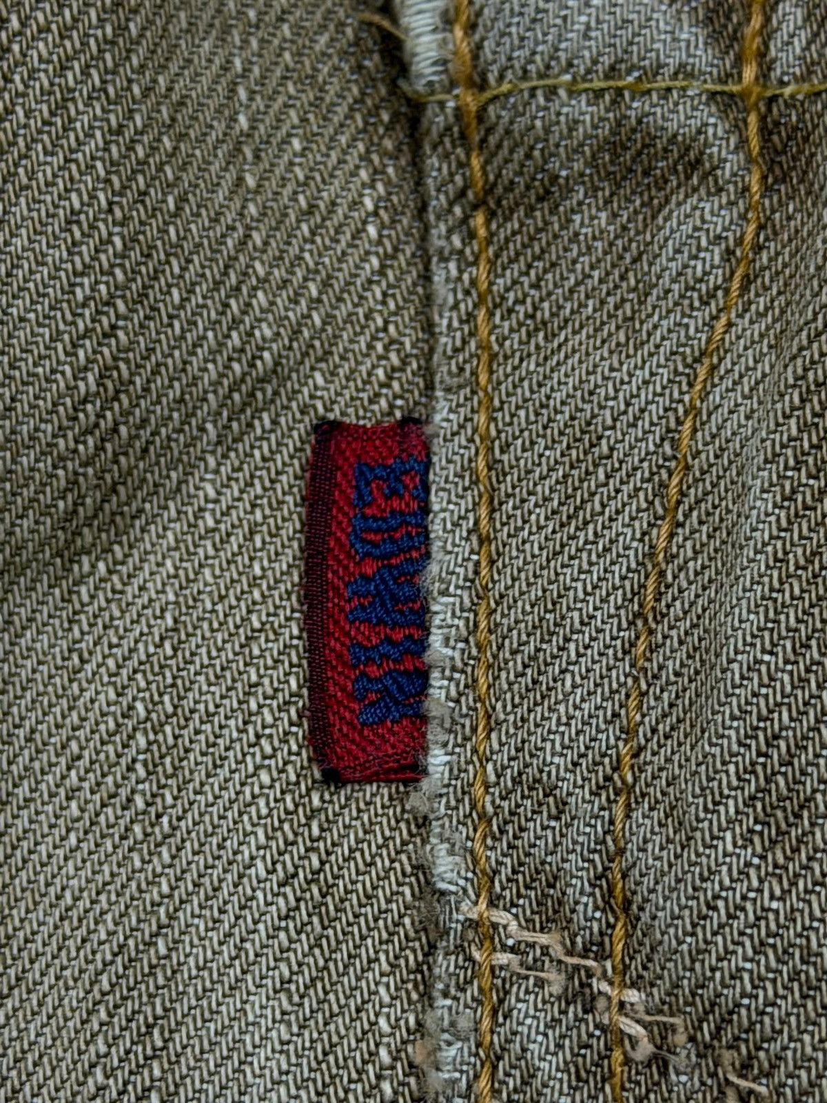 Edwin Vintage EDWIN 503 Blue Trip | Faded Brown Wash | W33 Size US 33 - 12 Thumbnail