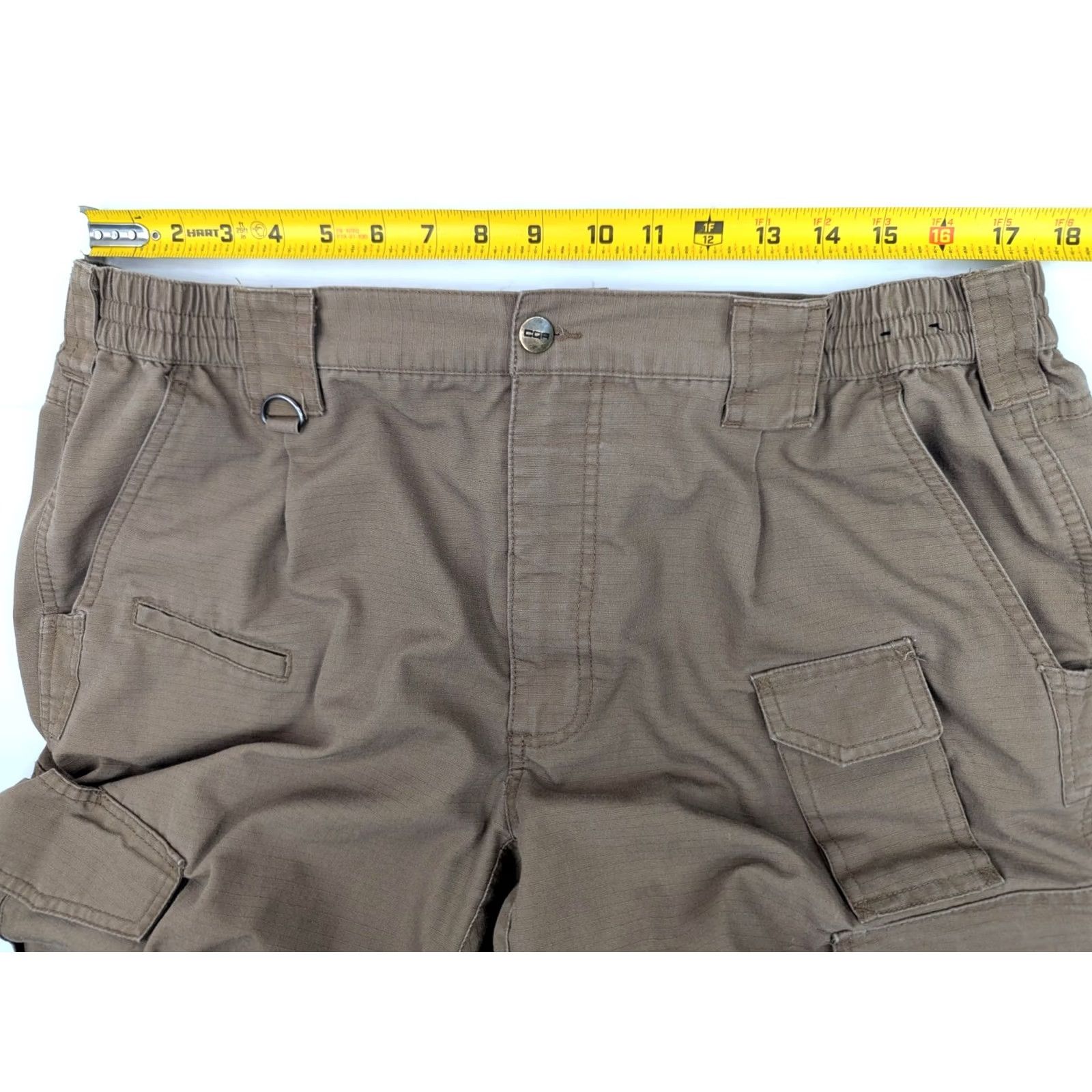 Vintage CQR Ripstop Tactical Cargo Pants Men 40x30 Tan Outdoor Work Utility Cargo Pocket Pockets Zipper Button Regular Size 35 Rugged Size US 35 - 6 Thumbnail