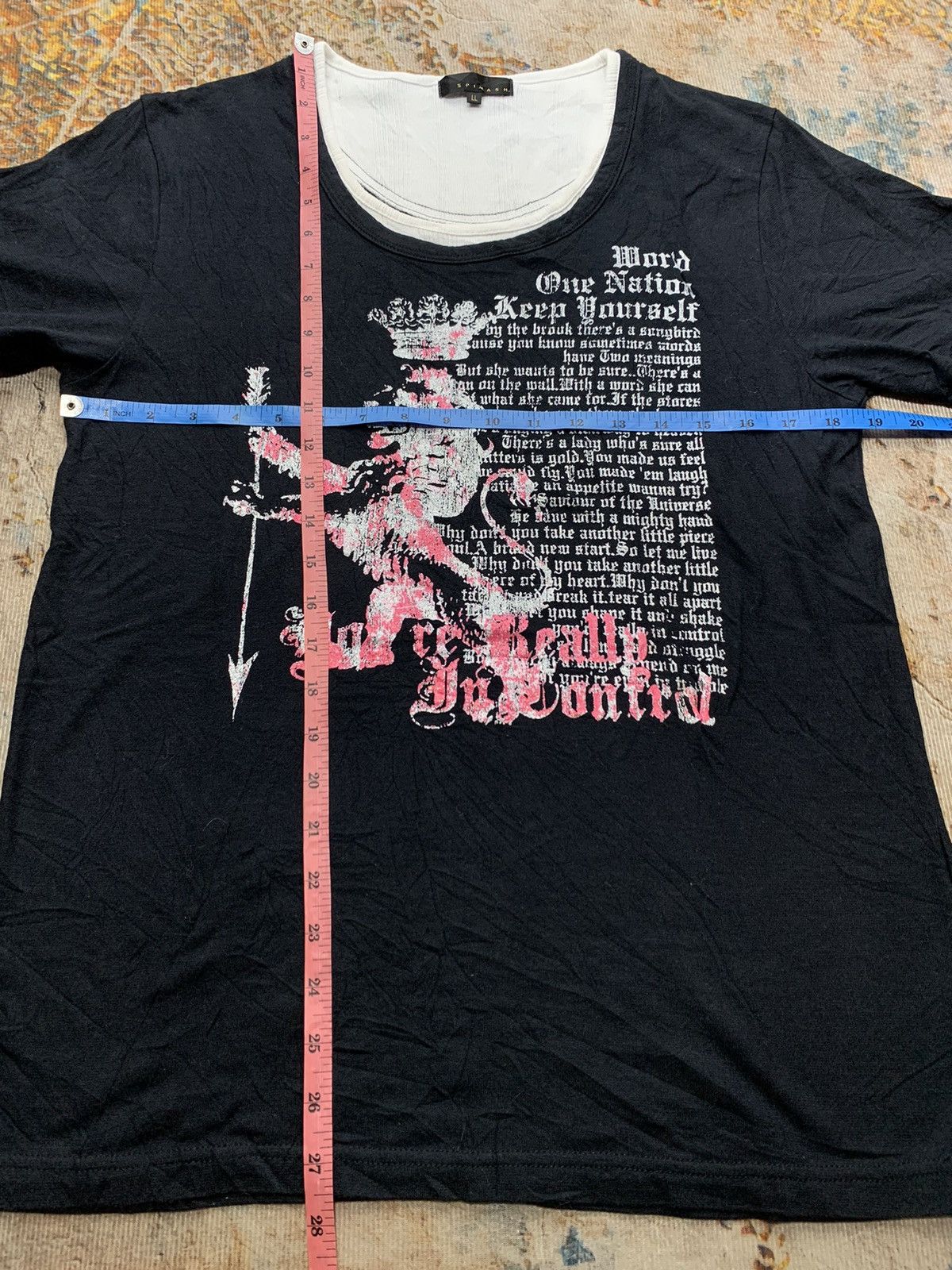 If Six Was Nine Spinash double layers punk gothic poem Size US M / EU 48-50 / 2 - 5 Thumbnail