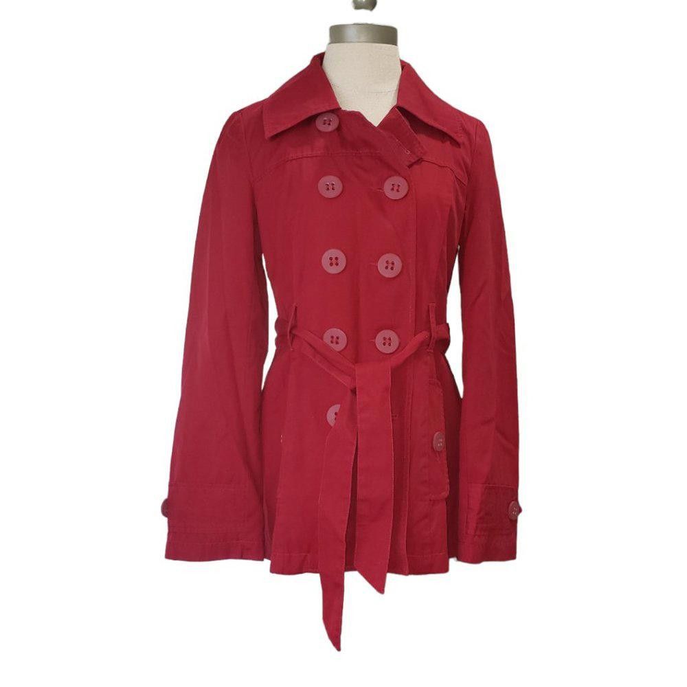 Nine West CT350a Nine West Red Double Breasted Cotton Jacket Small Size S / US 4 / IT 40 - 1 Thumbnail