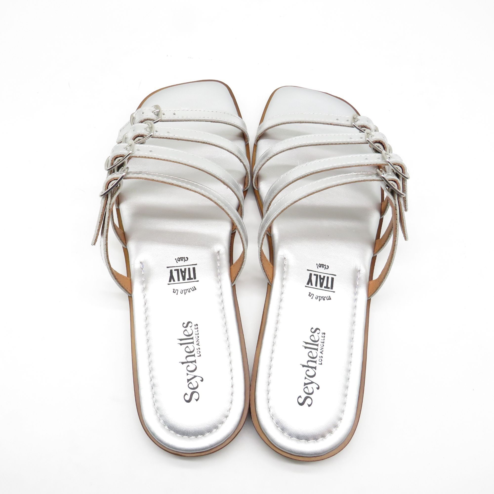 Seychelles Seychelles Women's Silver Strappy Sandals Size 9 Adjustable Size US 9 / IT 39 - 6 Thumbnail