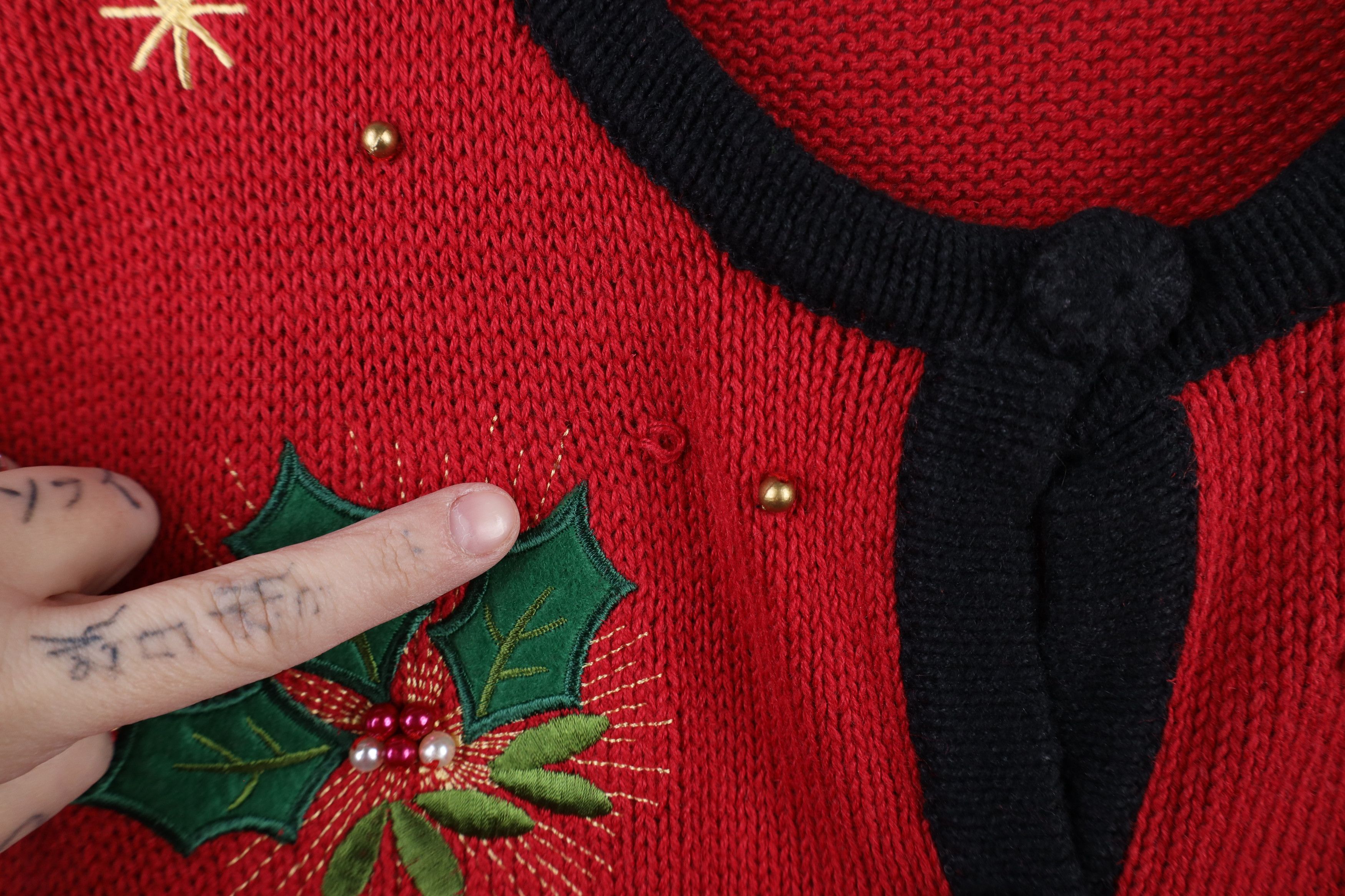 Vintage Vintage 90s Streetwear Christmas Snowman Cardigan Sweater Size XL / US 12-14 / IT 48-50 - 4 Thumbnail