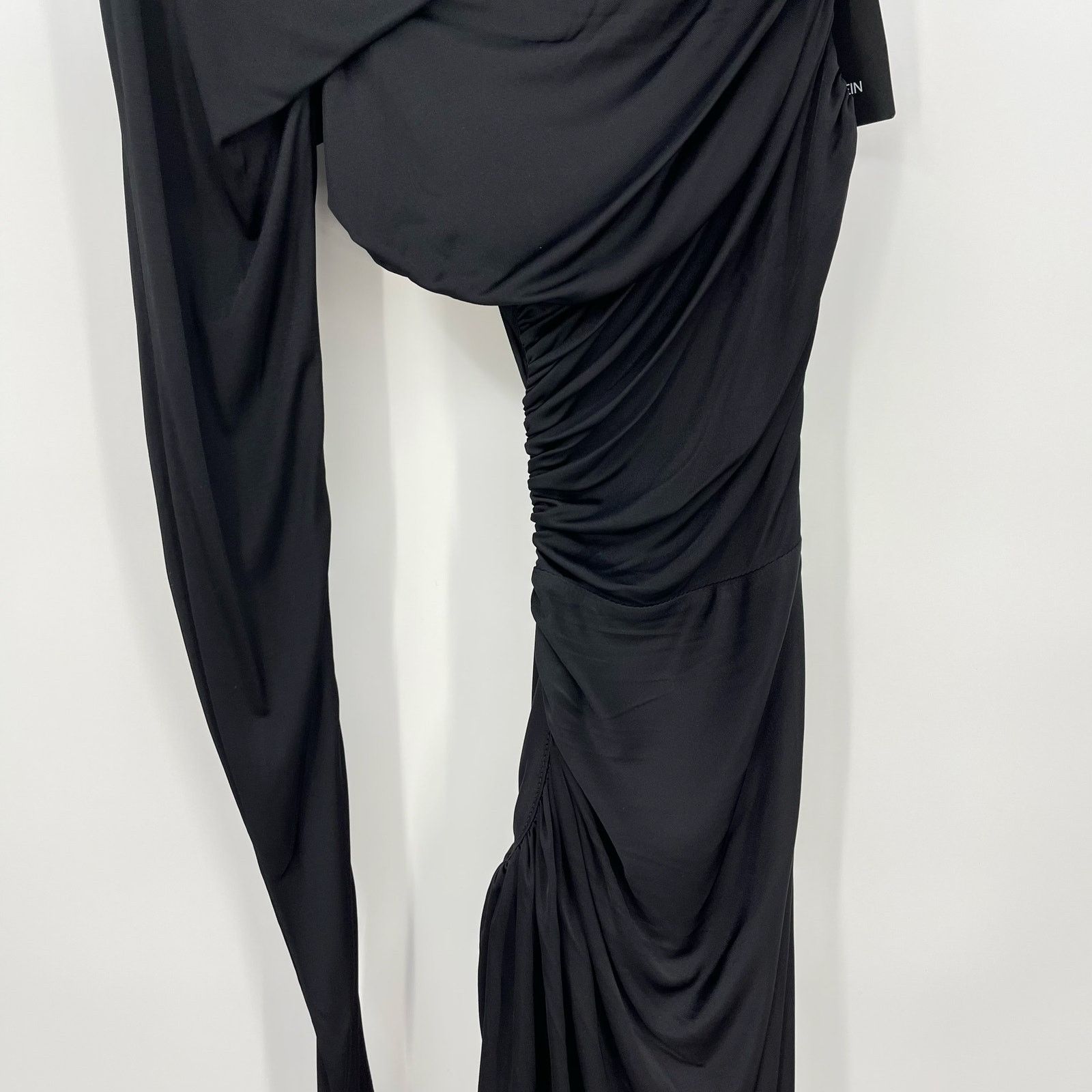 Other Atlein | NWT One Sleeve Ruched Cut Out Dress Black FR 34 XS Size XS / US 0-2 / IT 36-38 - 8 Thumbnail