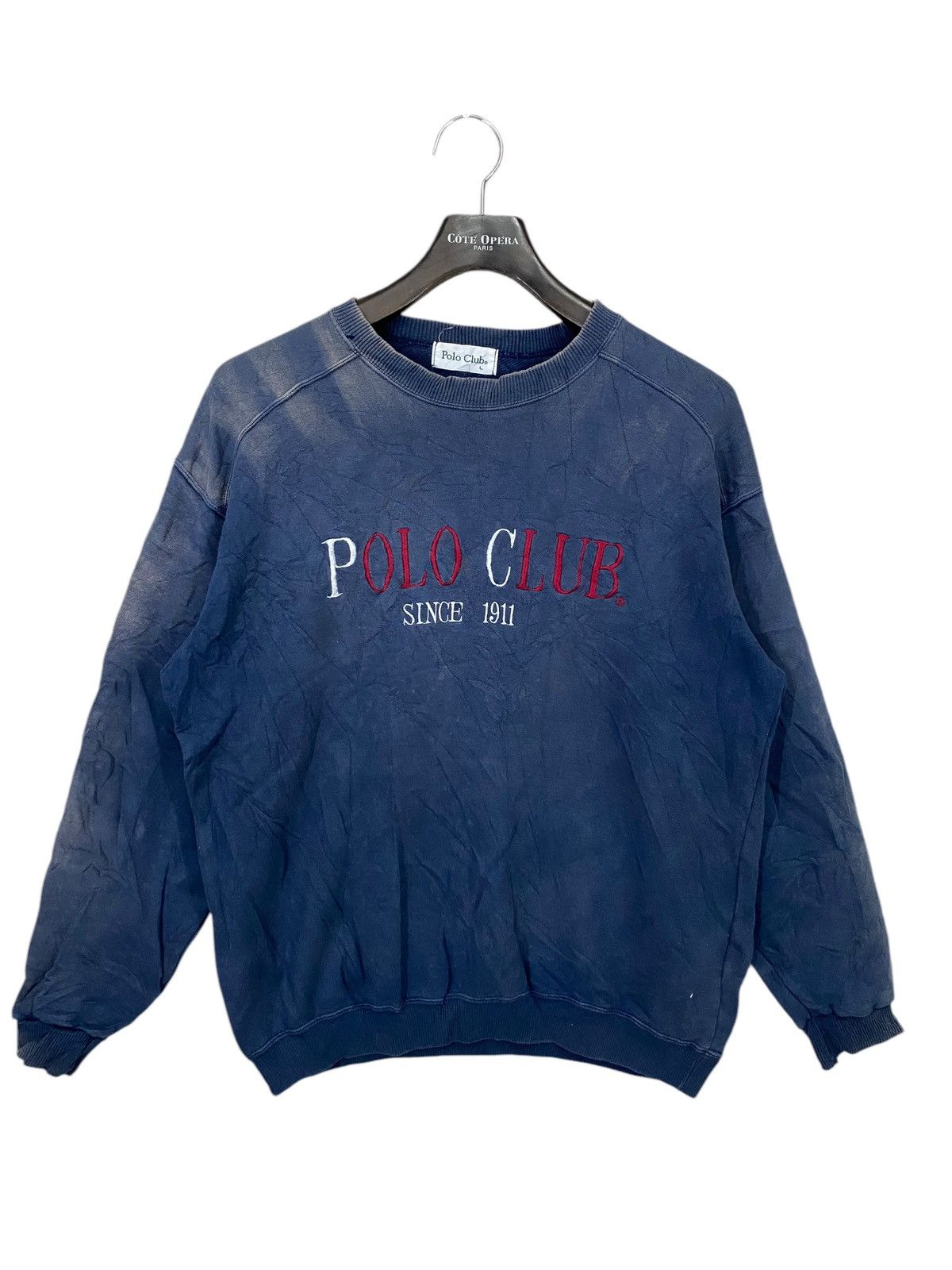 Beverly Hills Polo Club × Polo Ralph Lauren × Vintage Vintage polo club spell out sun faded distressed sweatshirr Size US L / EU 52-54 / 3 - 1 Thumbnail