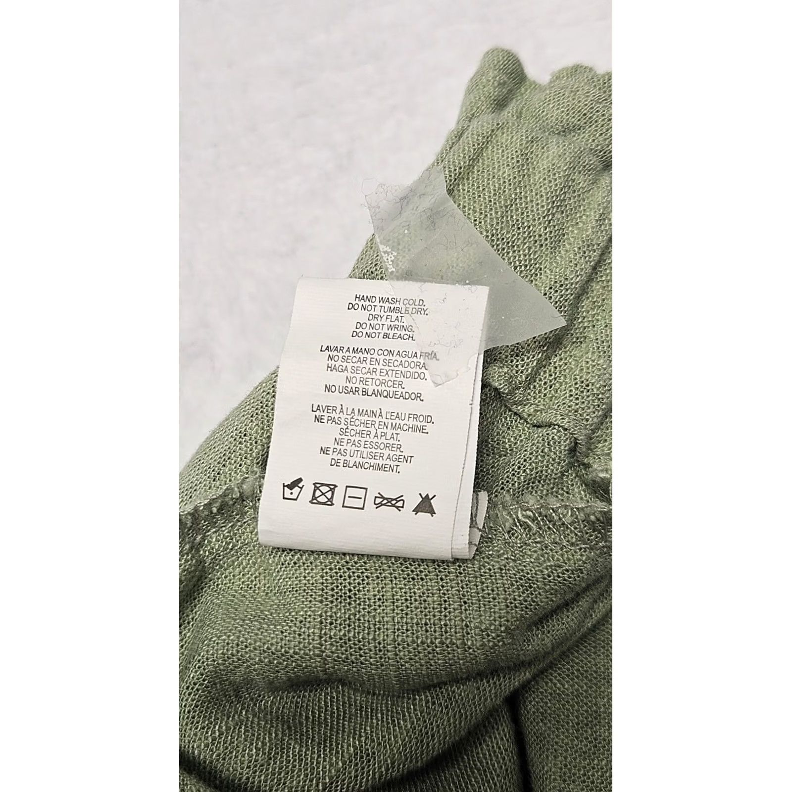 Olive Thread & Supply Pants Wide Leg Linen Rayon Olive Green Small Belted Tie Belt Casual Womens S Size 28" / US 6 / IT 42 - 7 Thumbnail