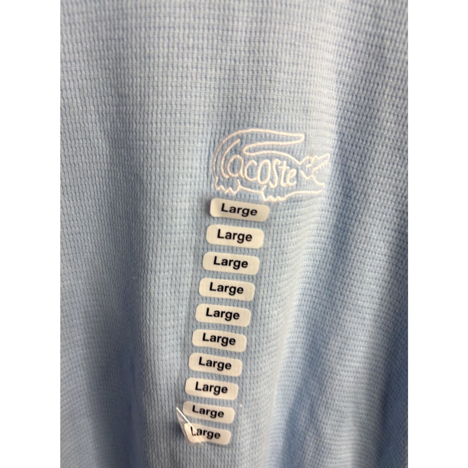 Lacoste VINTAGE: No Lacoste Thermal Shirt Mens L Blue Long Sleeve Waffle Knit Undershirt Tagless Size US L / EU 52-54 / 3 - 2 Thumbnail