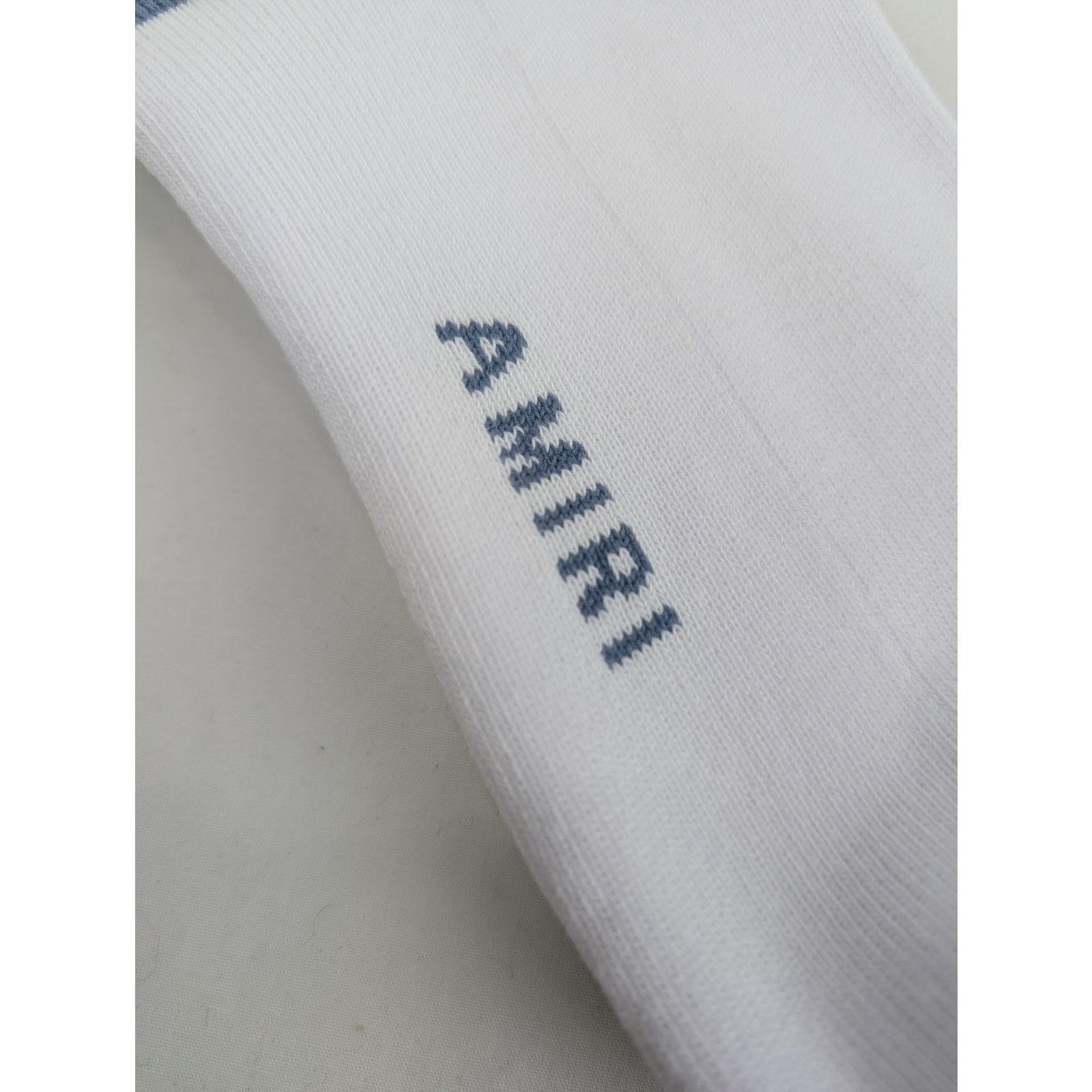 Amiri o1rshd1 Q:3 / Size: 45-46 / Amiri Vertical Logo Socks White Size ONE SIZE - 7 Thumbnail