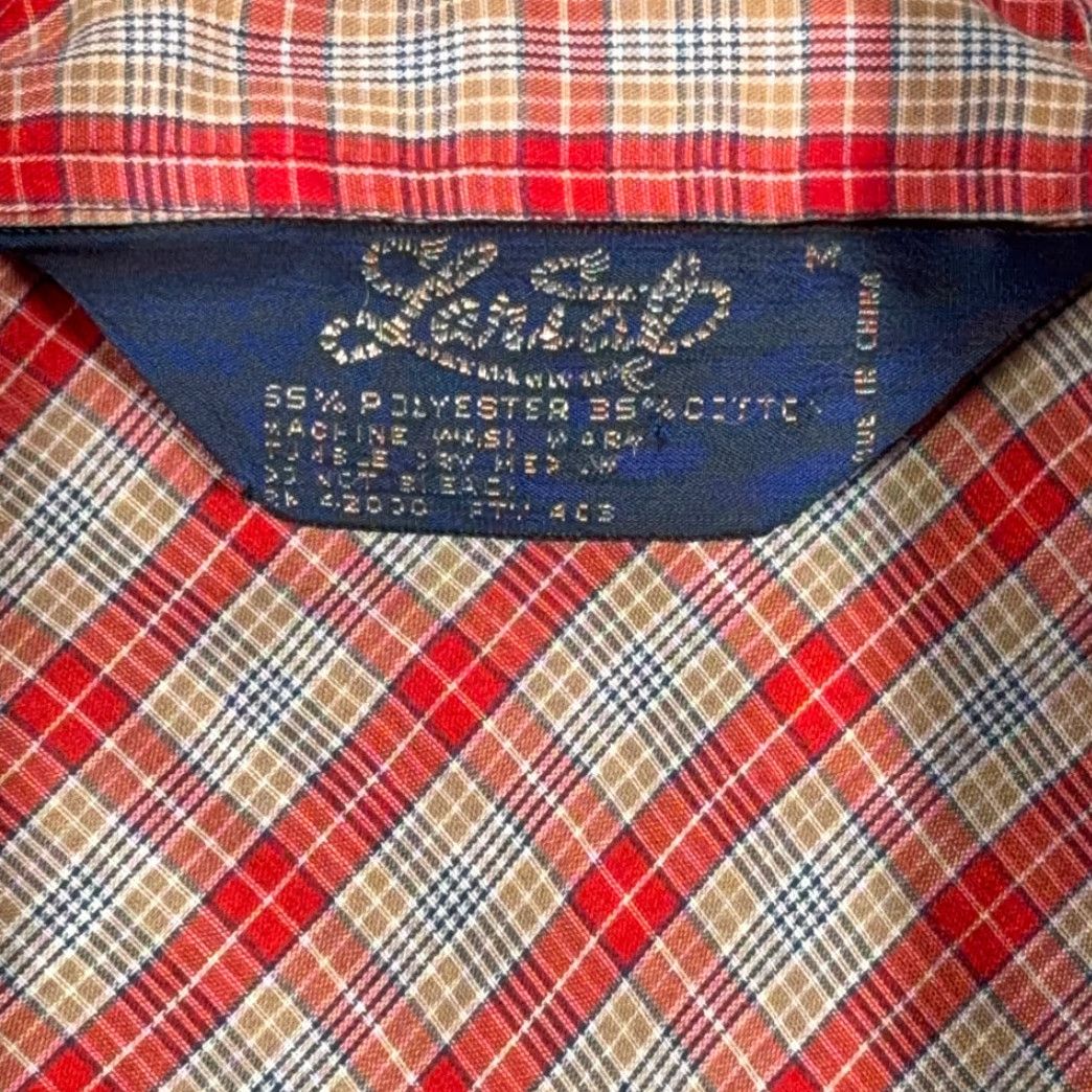 Ariat VINTAGE Lariat Western Shirt Mens M Red Plaid Snap Cowboy Rodeo 80s Shirt Size US M / EU 48-50 / 2 - 4 Thumbnail