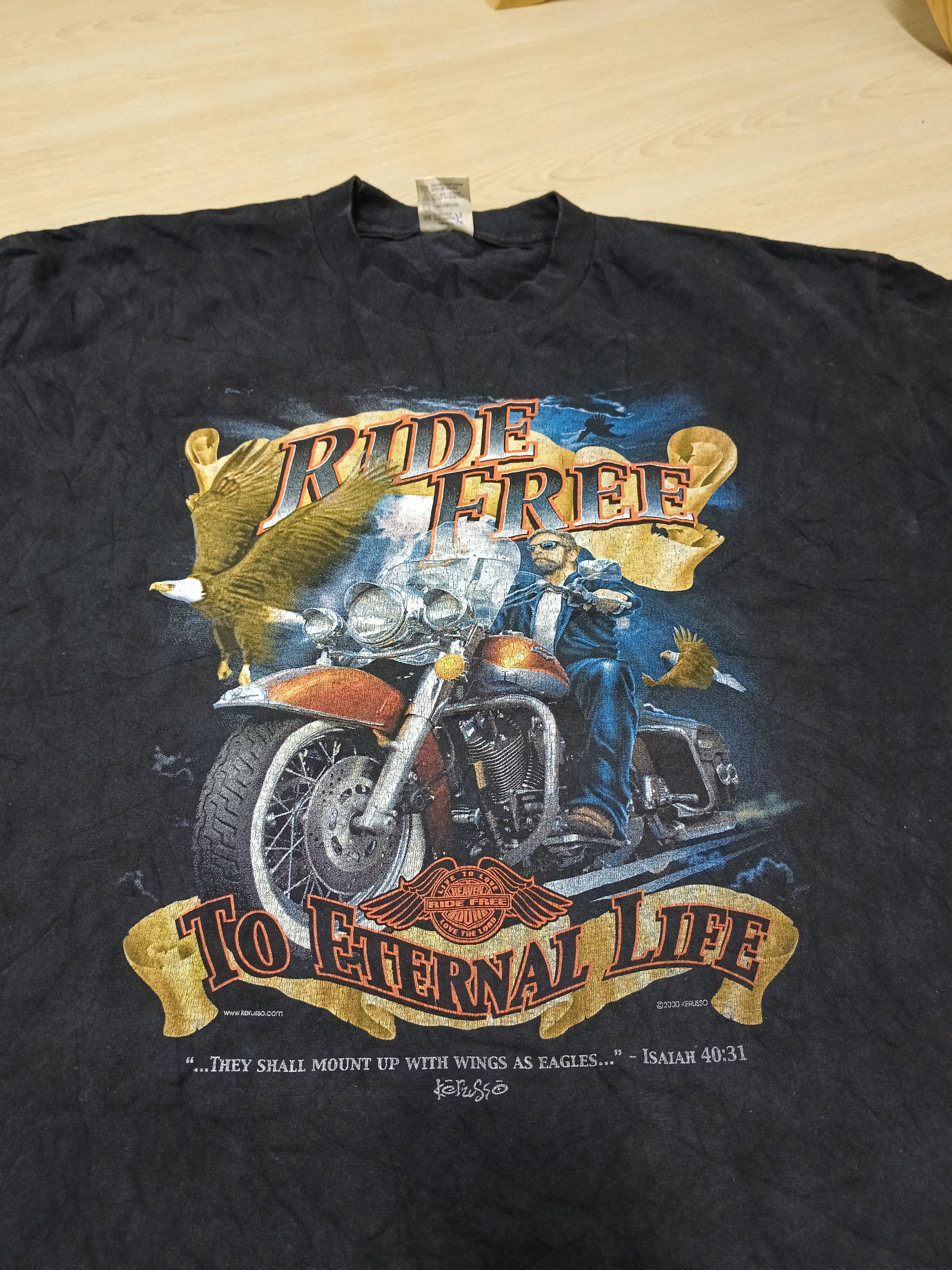 Vintage Vintage Ride Free Kerusso Tee Size US XL / EU 56 / 4 - 2 Thumbnail