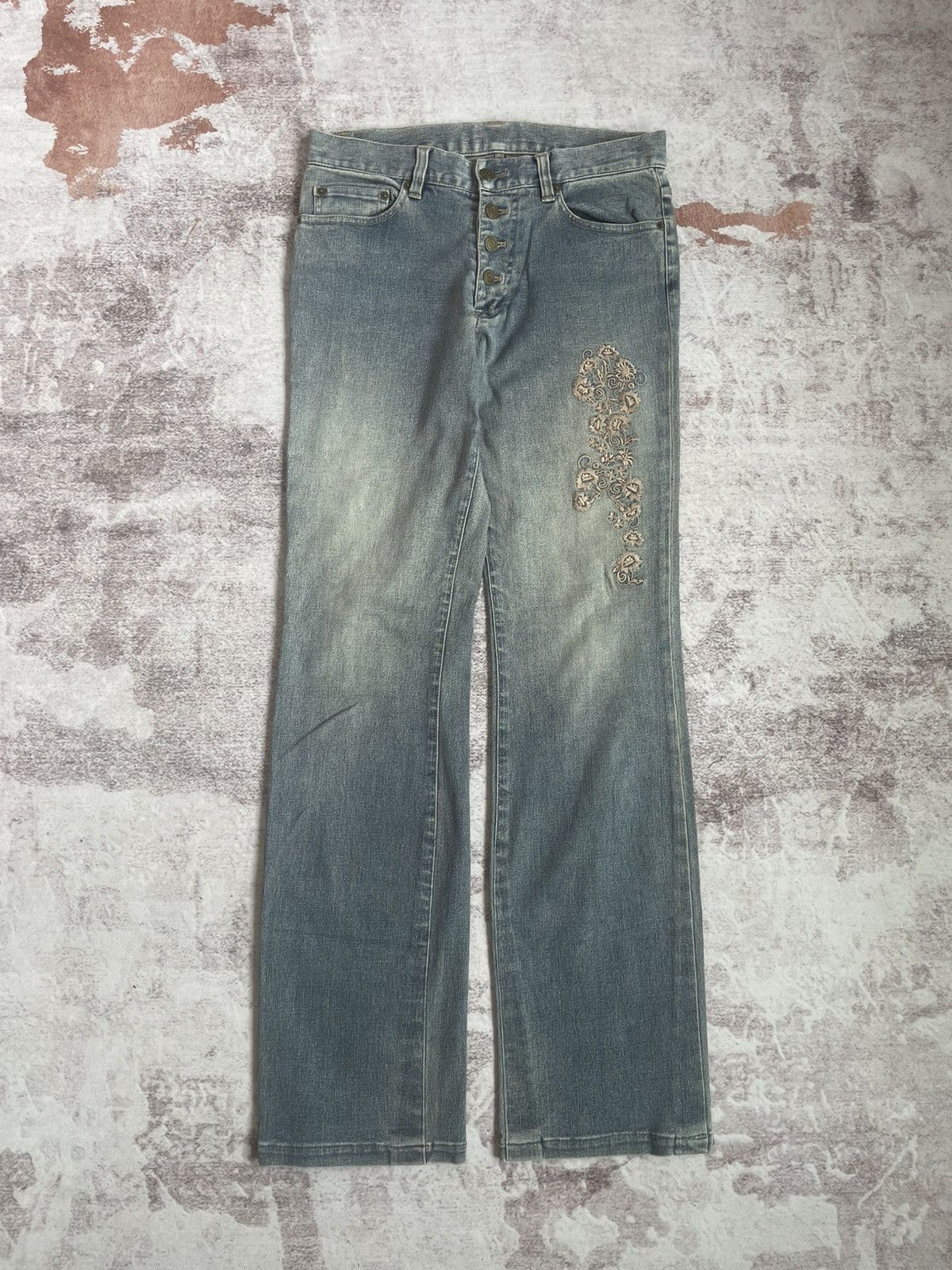 If Six Was Nine × Le Grande Bleu (L.G.B.) × Tornado Mart Vintage Tornado Mart Tribal Denim Pants Size US 31 - 1 Thumbnail