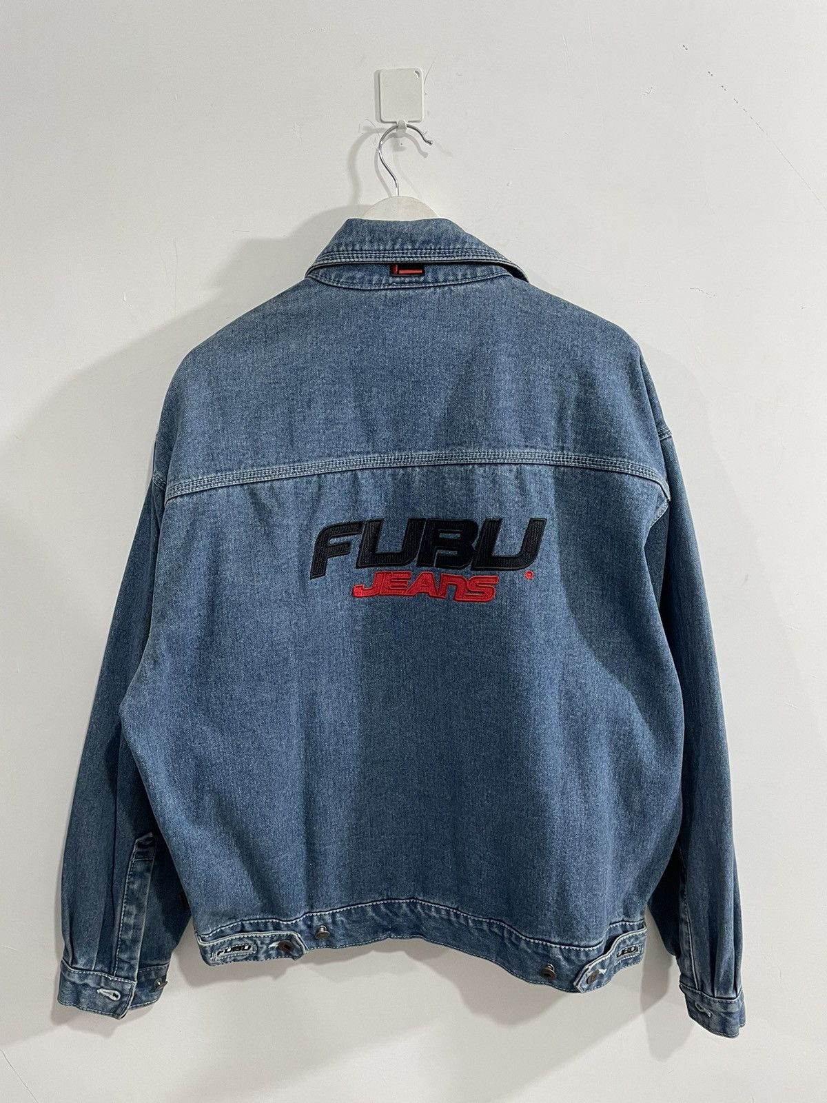 Fubu 90s Fubu hip hop denim embroidery logo Y2k style Size US XL / EU 56 / 4 - 1 Thumbnail