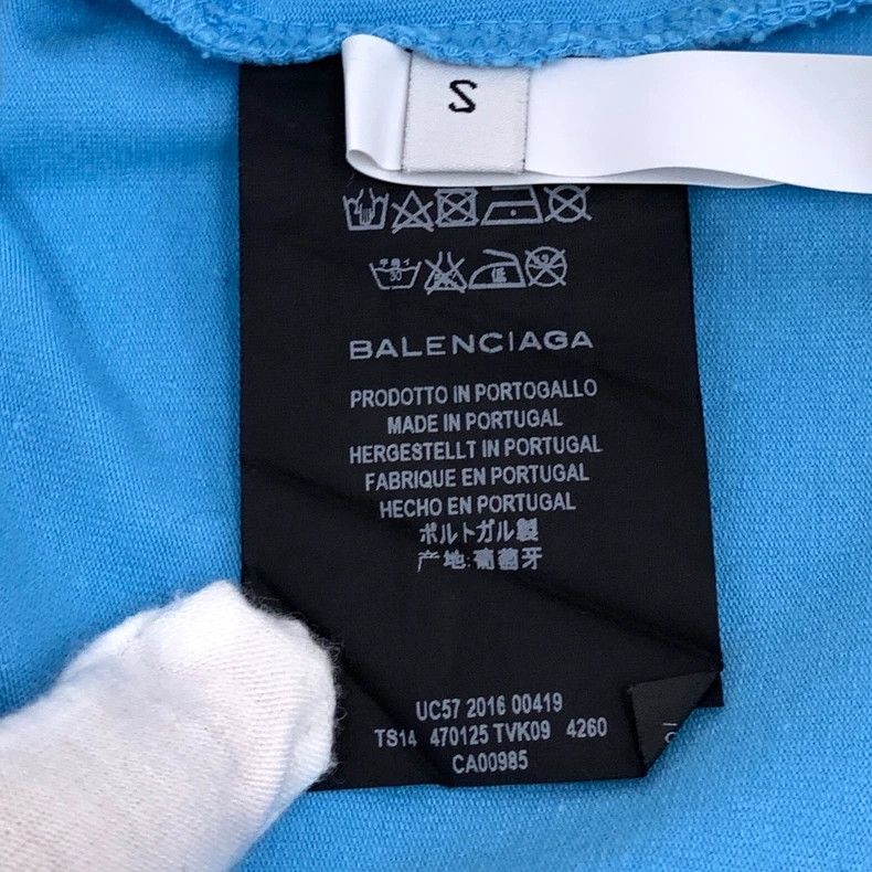 Balenciaga Balenciaga Blue monogrammed cotton crewneck long-sleeve sw Size US S / EU 44-46 / 1 - 7 Thumbnail