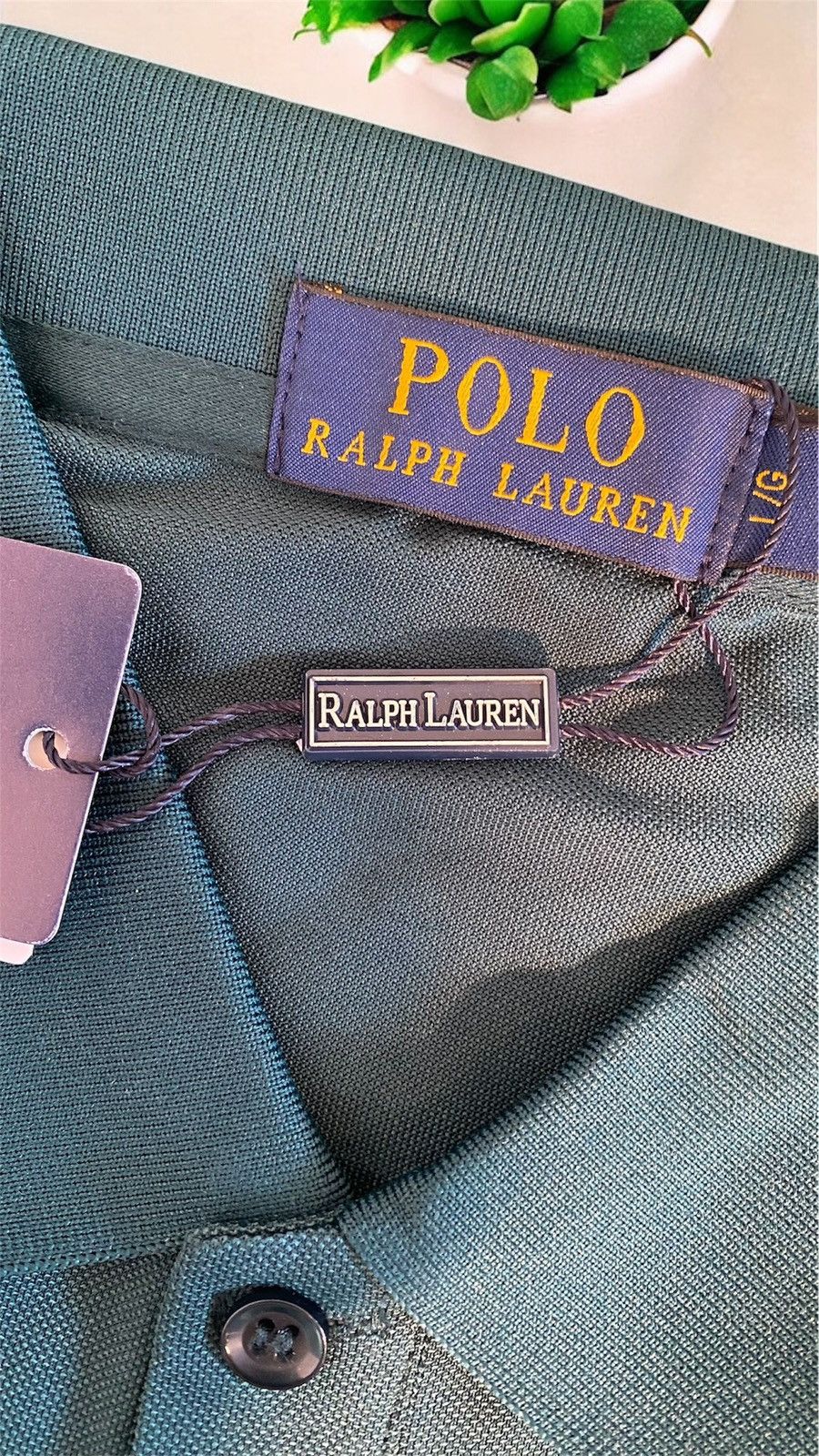 Polo Ralph Lauren Polo Ralph Lauren Poloshirt | Dunkelgrün mit rotem Logo (L) Size US L / EU 52-54 / 3 - 6 Thumbnail
