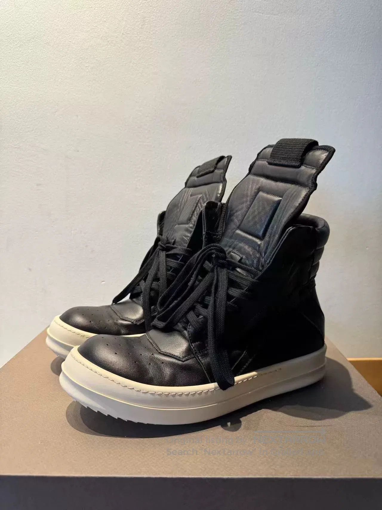 Rick Owens Rick Owens Leather High Top Sneakers. Size US 5 / EU 37 - 3 Thumbnail