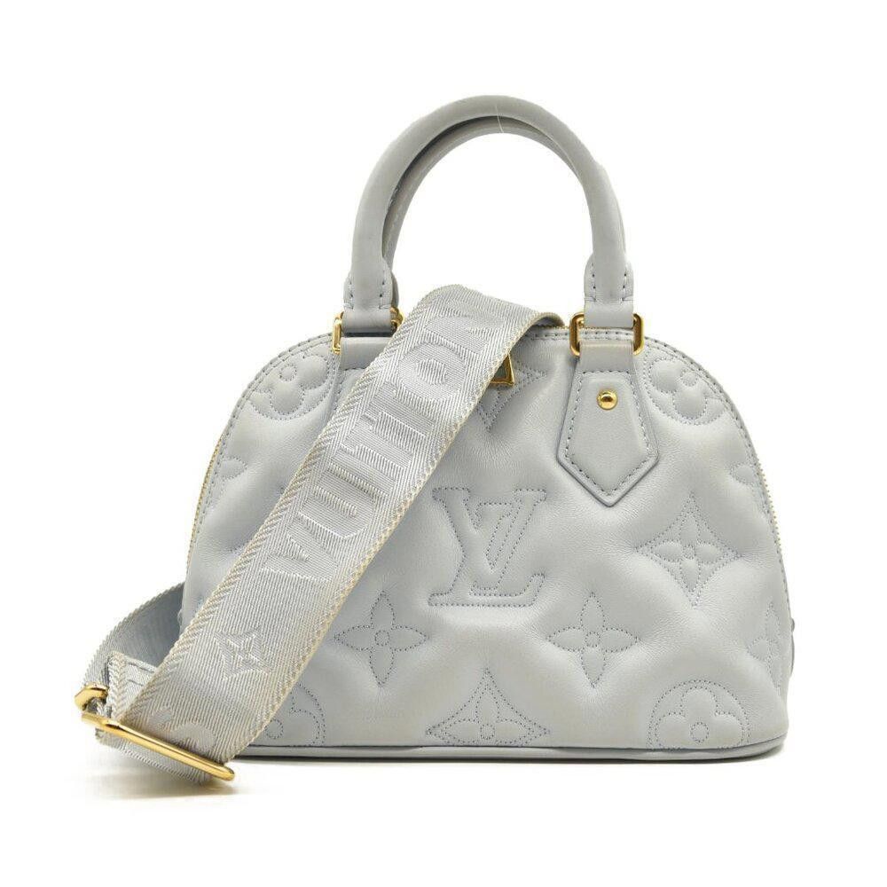 Louis Vuitton LOUIS VUITTON Calfskin Bubblegram Alma BB Ice Blue Size ONE SIZE - 2 Thumbnail
