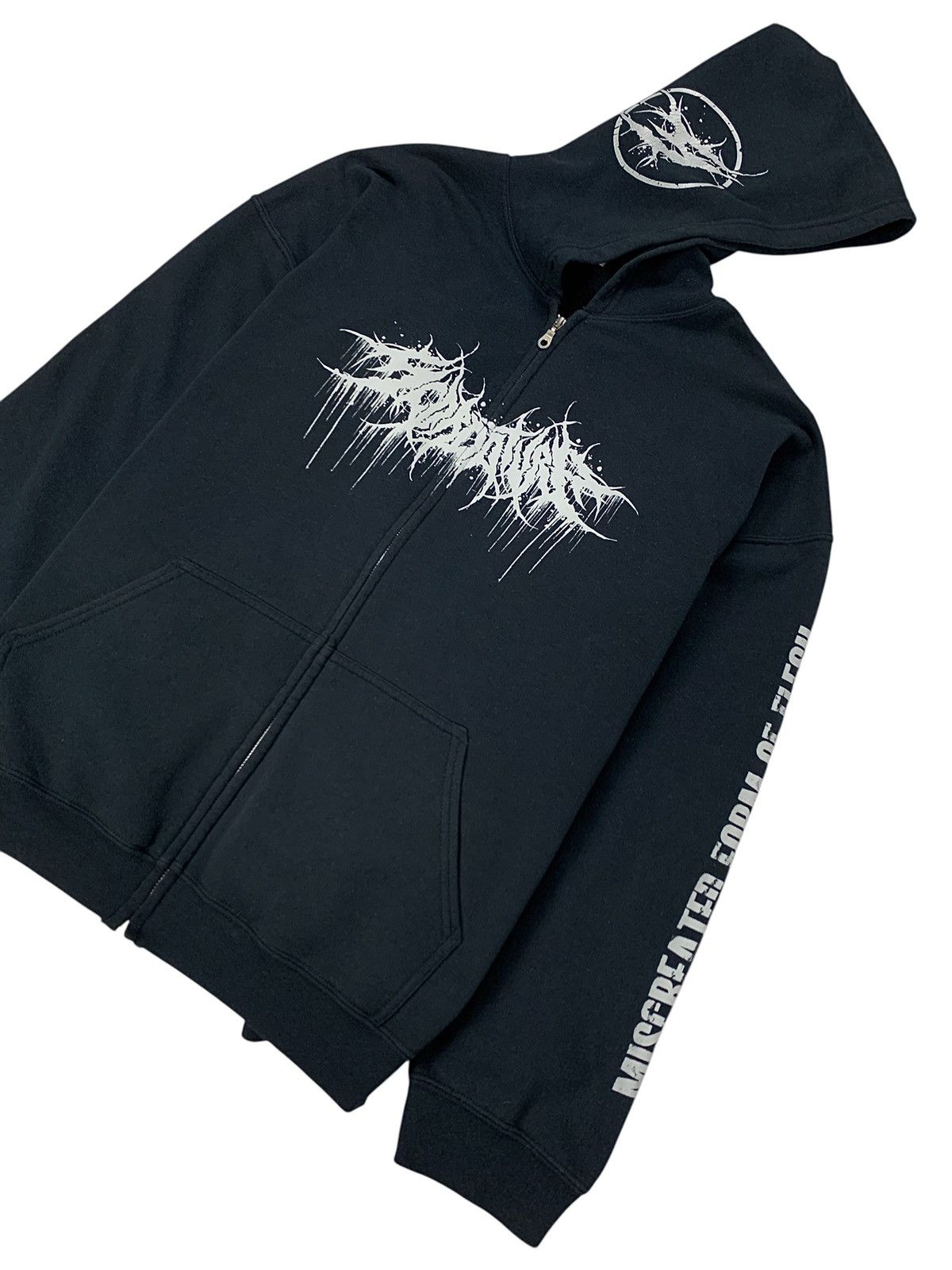 Metal Mulisha 00s Vintage Death Metal Scordatura Rock Band Hoodie Y2K Size US XL / EU 56 / 4 - 4 Thumbnail