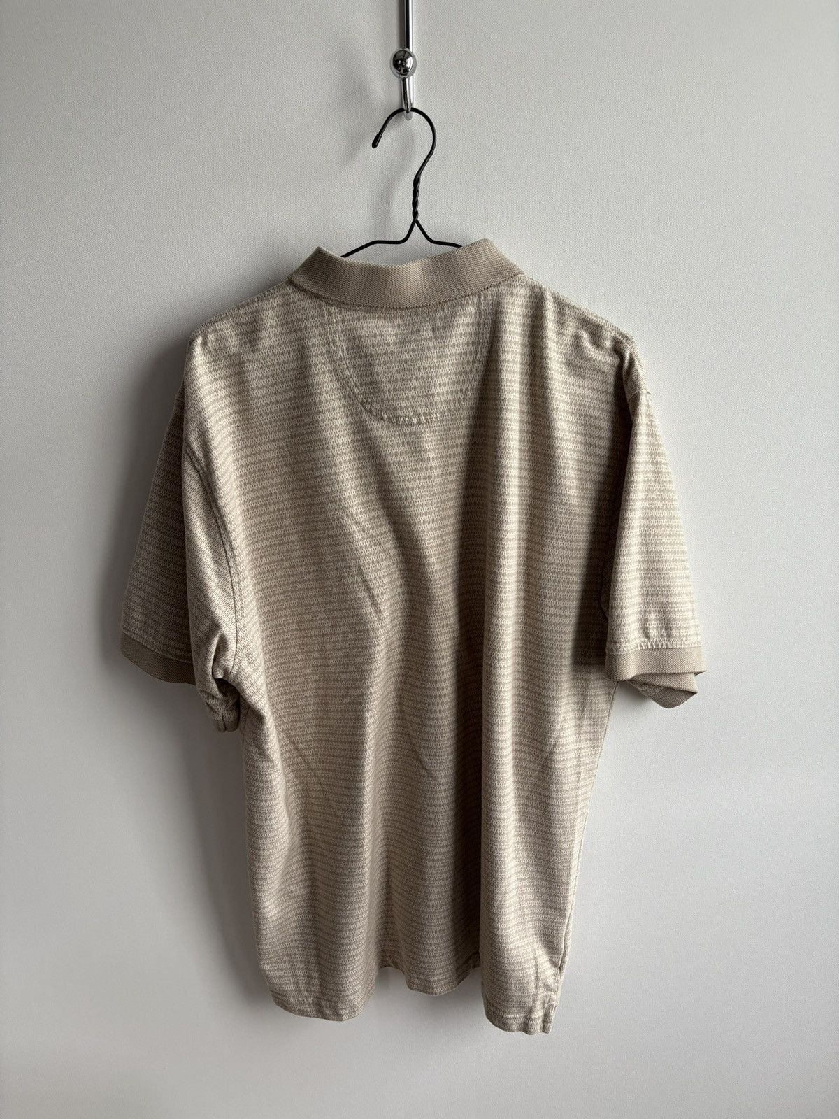 Van Heusen Van Heusen Vintage Beige Stripe Pattern Polo T-shirt Size US XL / EU 56 / 4 - 6 Thumbnail