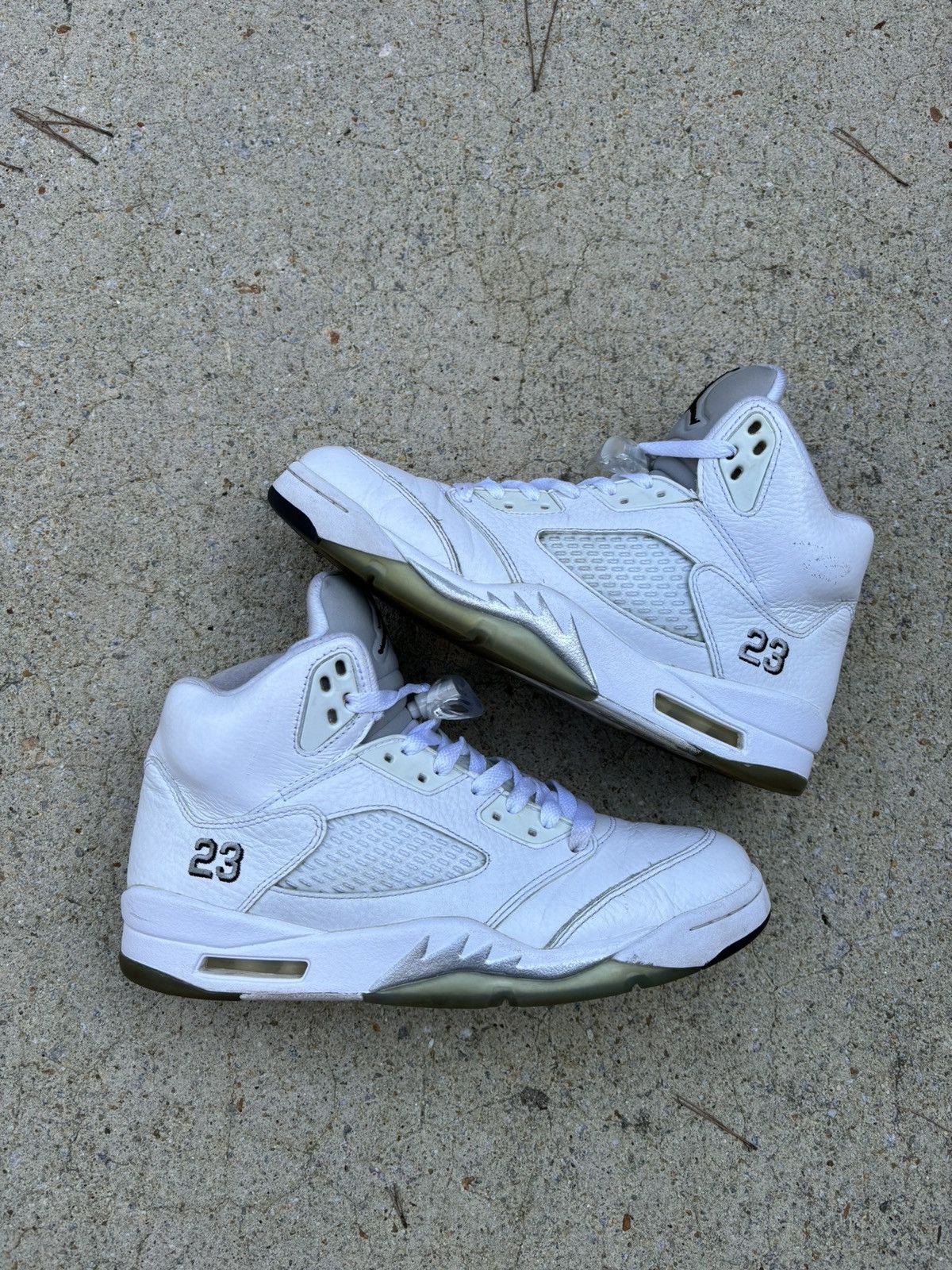 Nike Jordan 5 Retro White Metallic 2015 Grailed