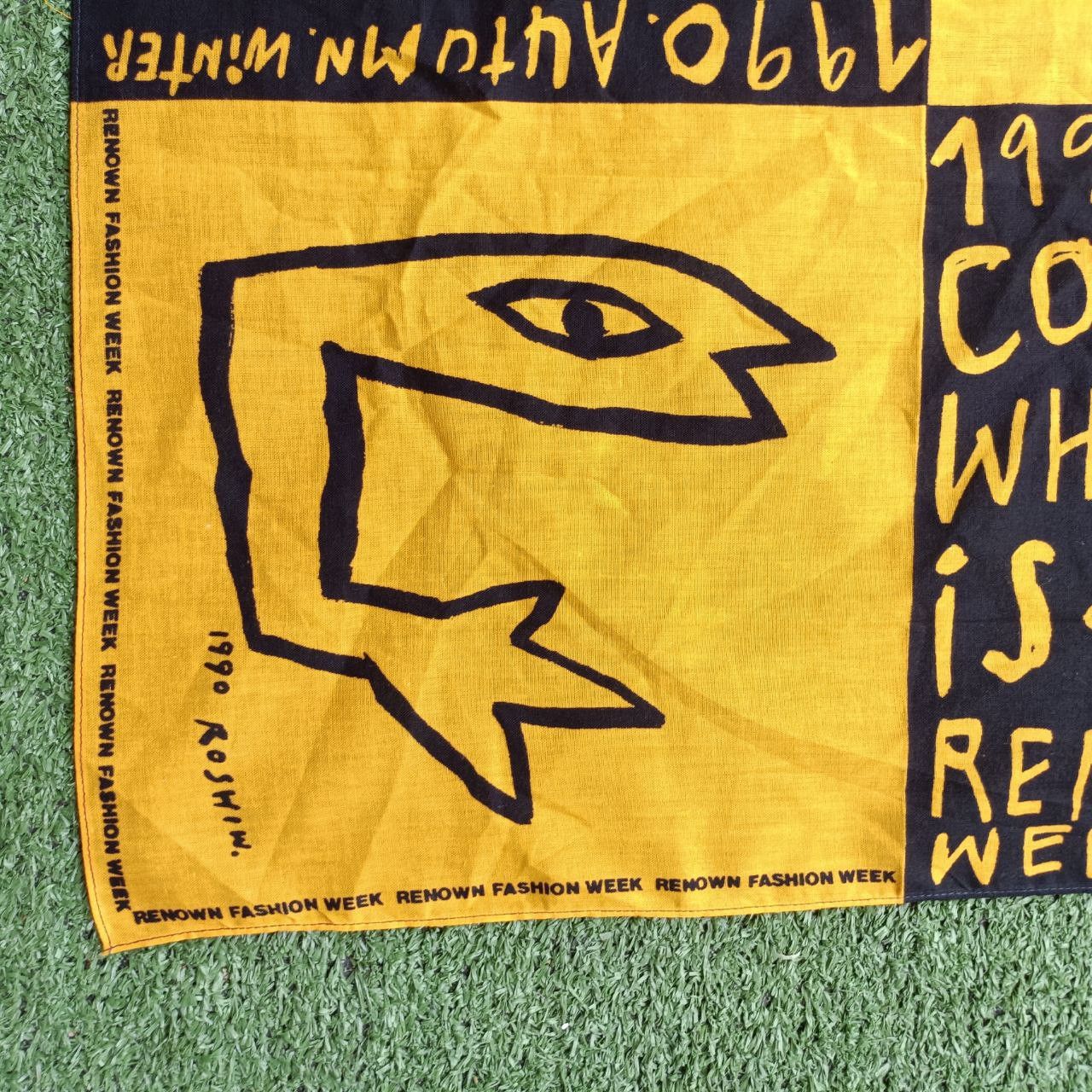 Other Vintage 1990's Roshiw Renown Fashion Week Handkerchief Size ONE SIZE - 2 Thumbnail