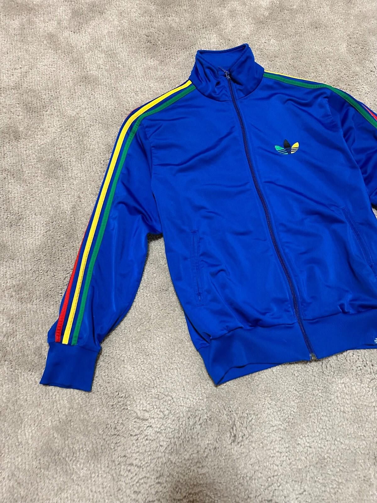 Adidas Adidas Rasta Reggae Jamaica Track Jacket Mens Size M Blue Size US M / EU 48-50 / 2 - 2 Thumbnail
