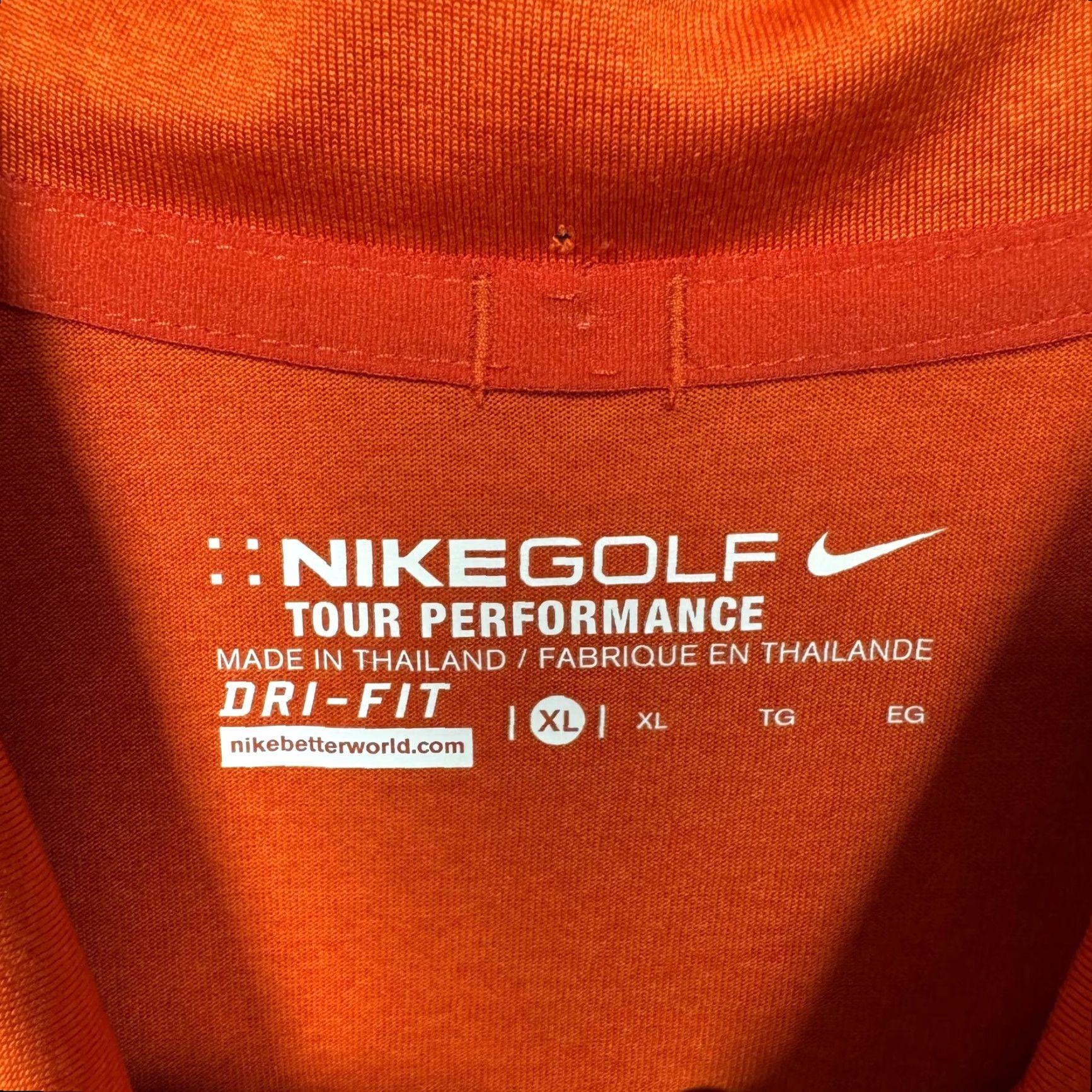 Nike Nike Golf Polo Shirt Mens XL Orange Tour Performance Dri-Fit Short Sleeve Golf Size US XL / EU 56 / 4 - 5 Thumbnail