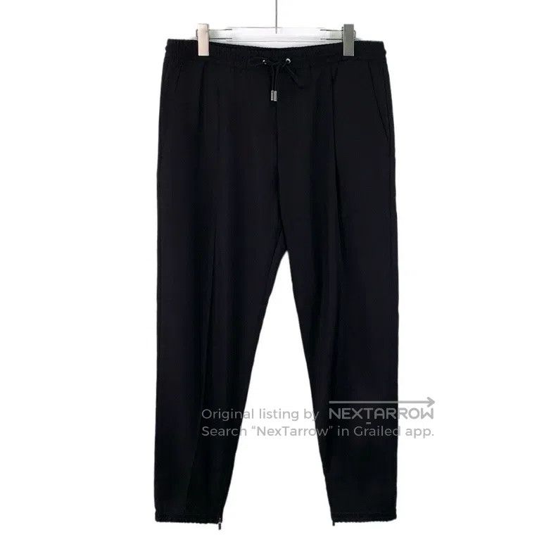 Dior Dior Black wool tie-up casual trousers Size US 36 / EU 52 - 1 Thumbnail